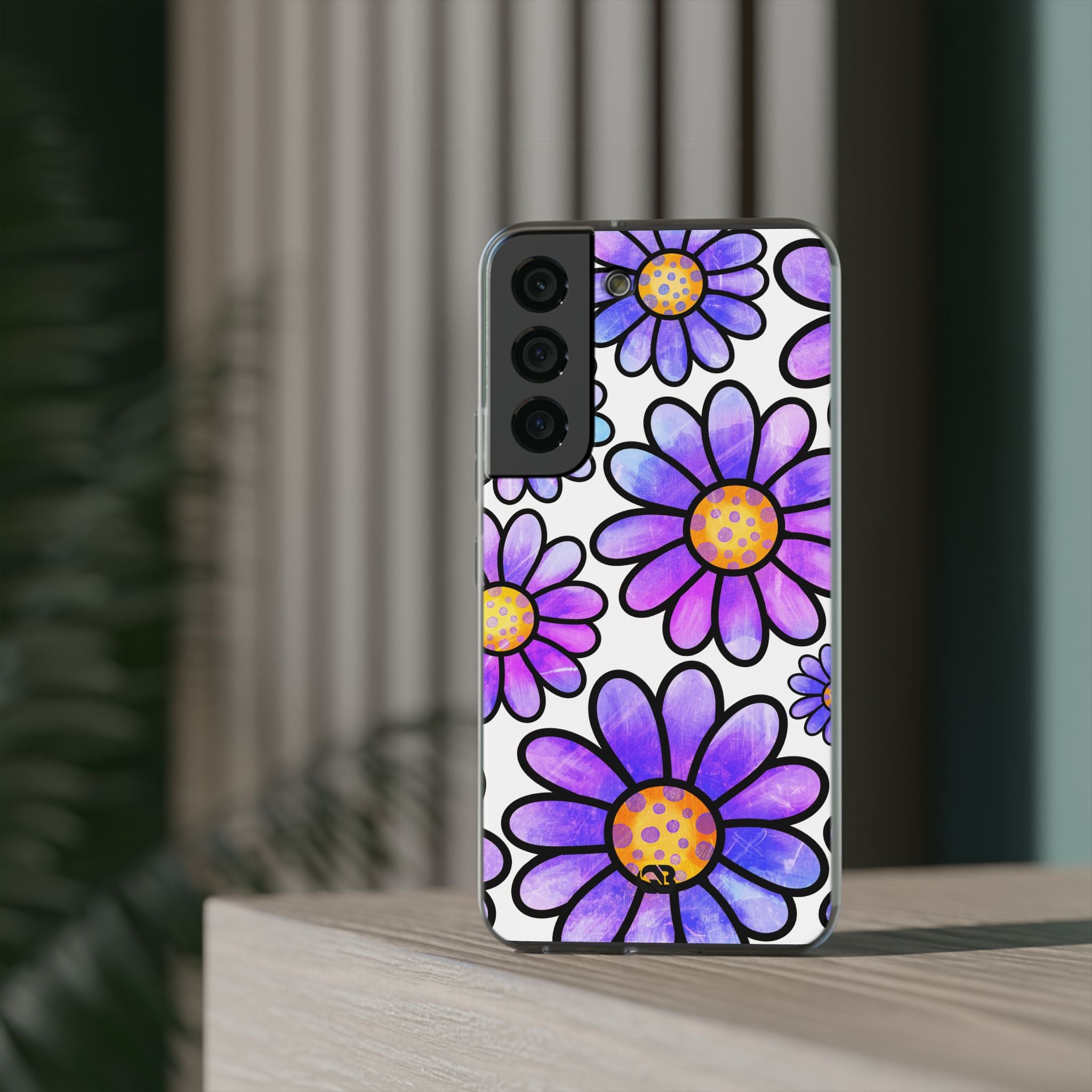 Violet Grunge Bloom · Soft Handyhülle für Samsung
