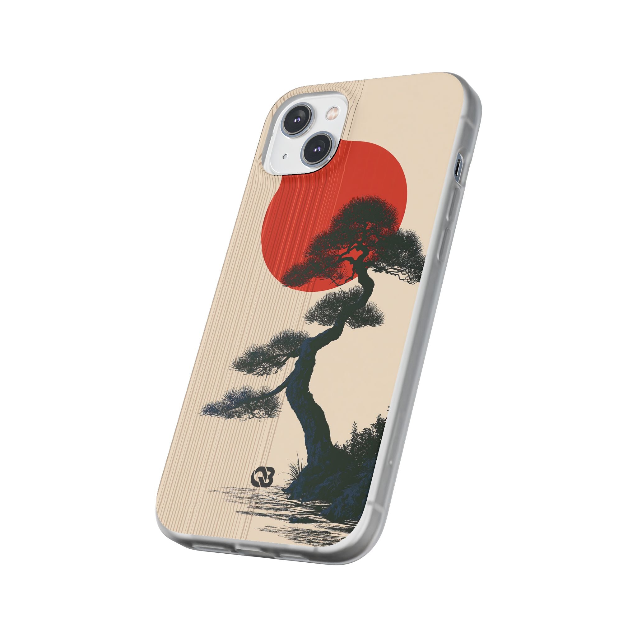 Beige Lite Phone Case for iPhone - Kyoto Crimson Pine