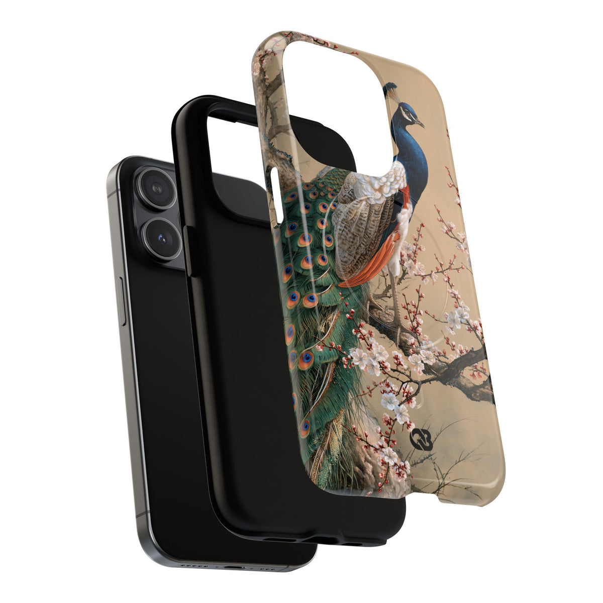 Imperial Peacock Blossom · Tough 2.0 Magnetic Phone Case for iPhone · Beige