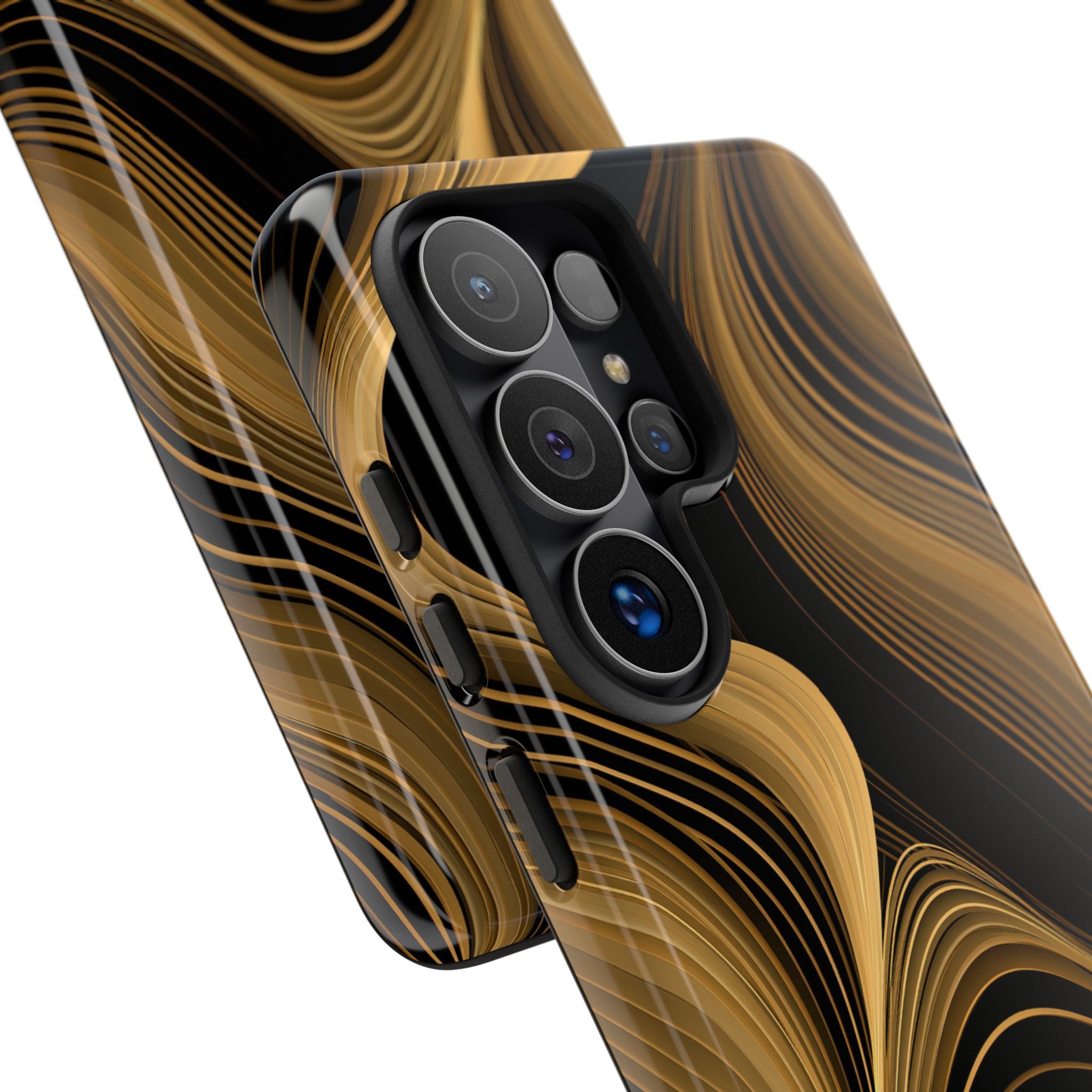 Gold Tough Phone Case for Samsung - Molten Copper Strands