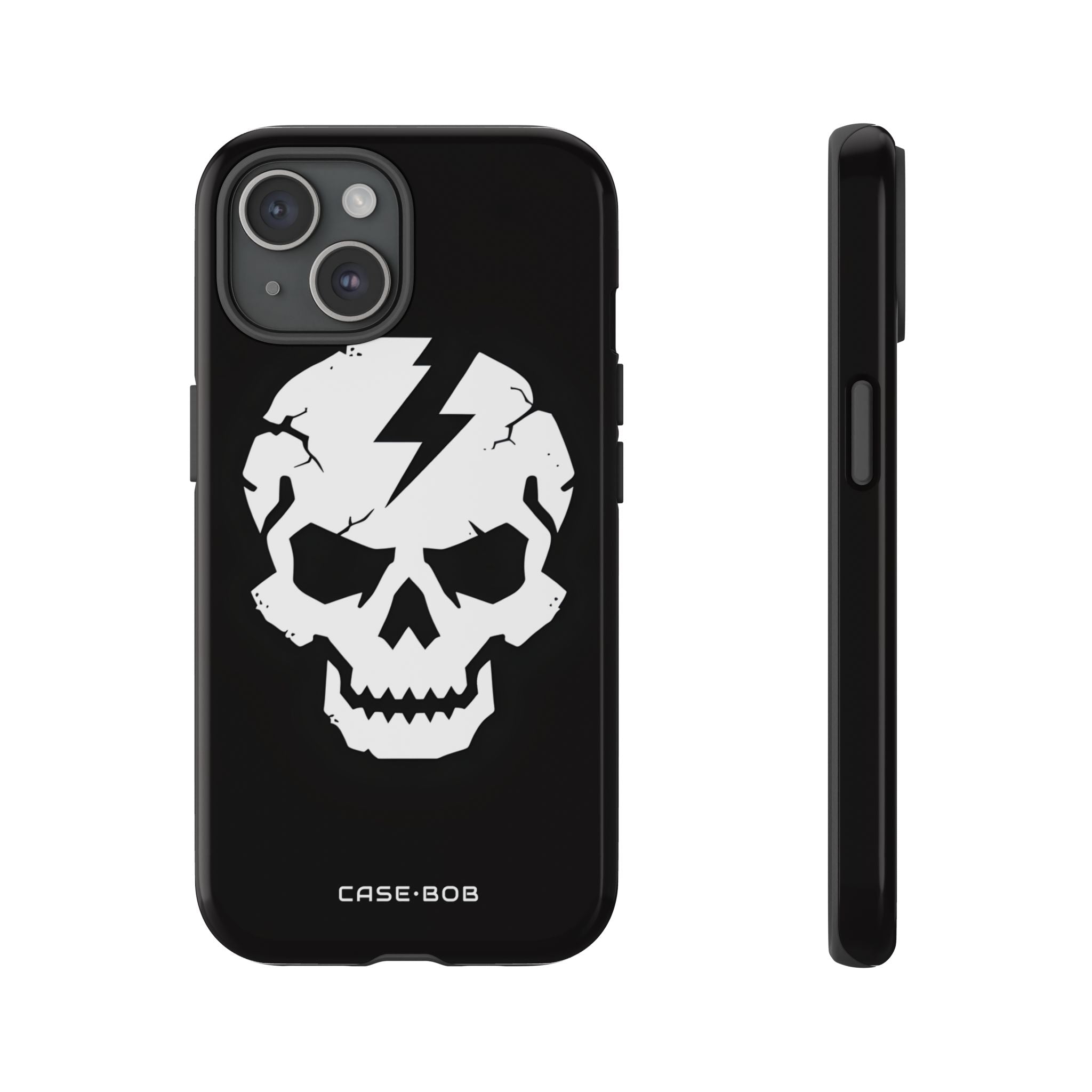 Lightning Skull iPhone 15 Case - Tough