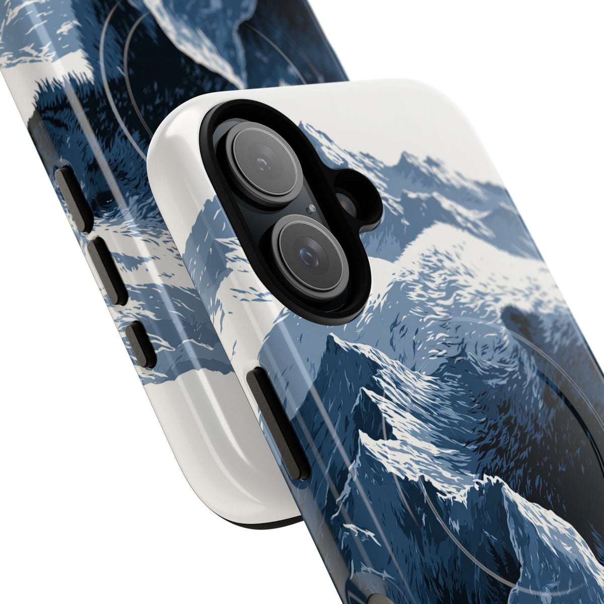 Fjord Summit Bear · Tough 2.0 Magnetic Phone Case for iPhone · Blue
