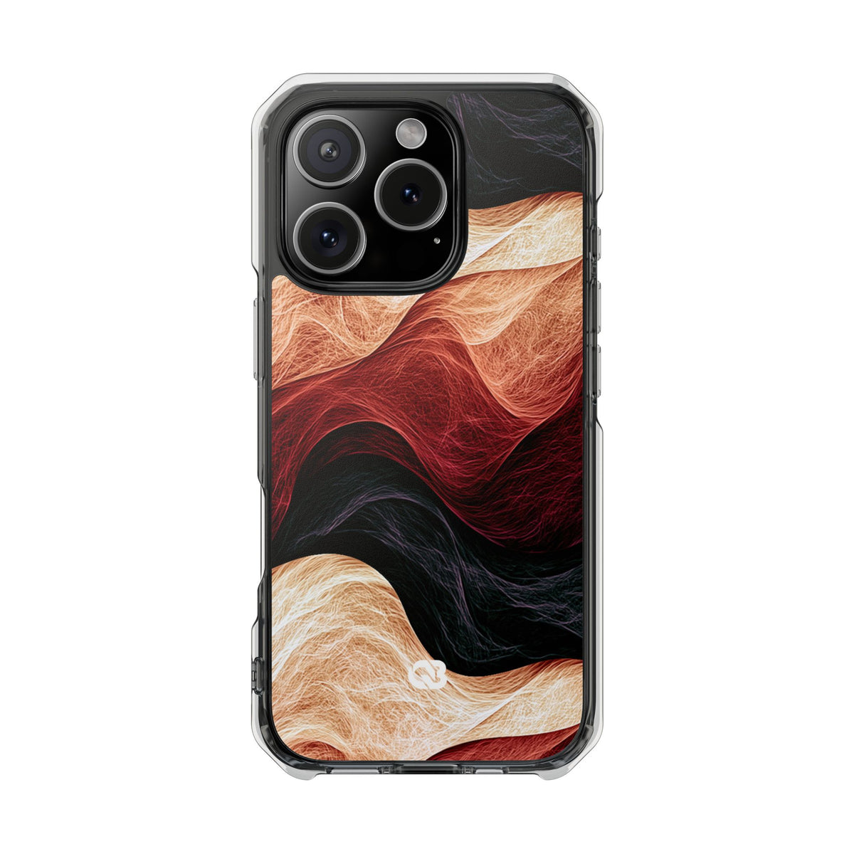 Ember Wave Dispersion · Clear Impact Magnetic Phone Case for iPhone · Red