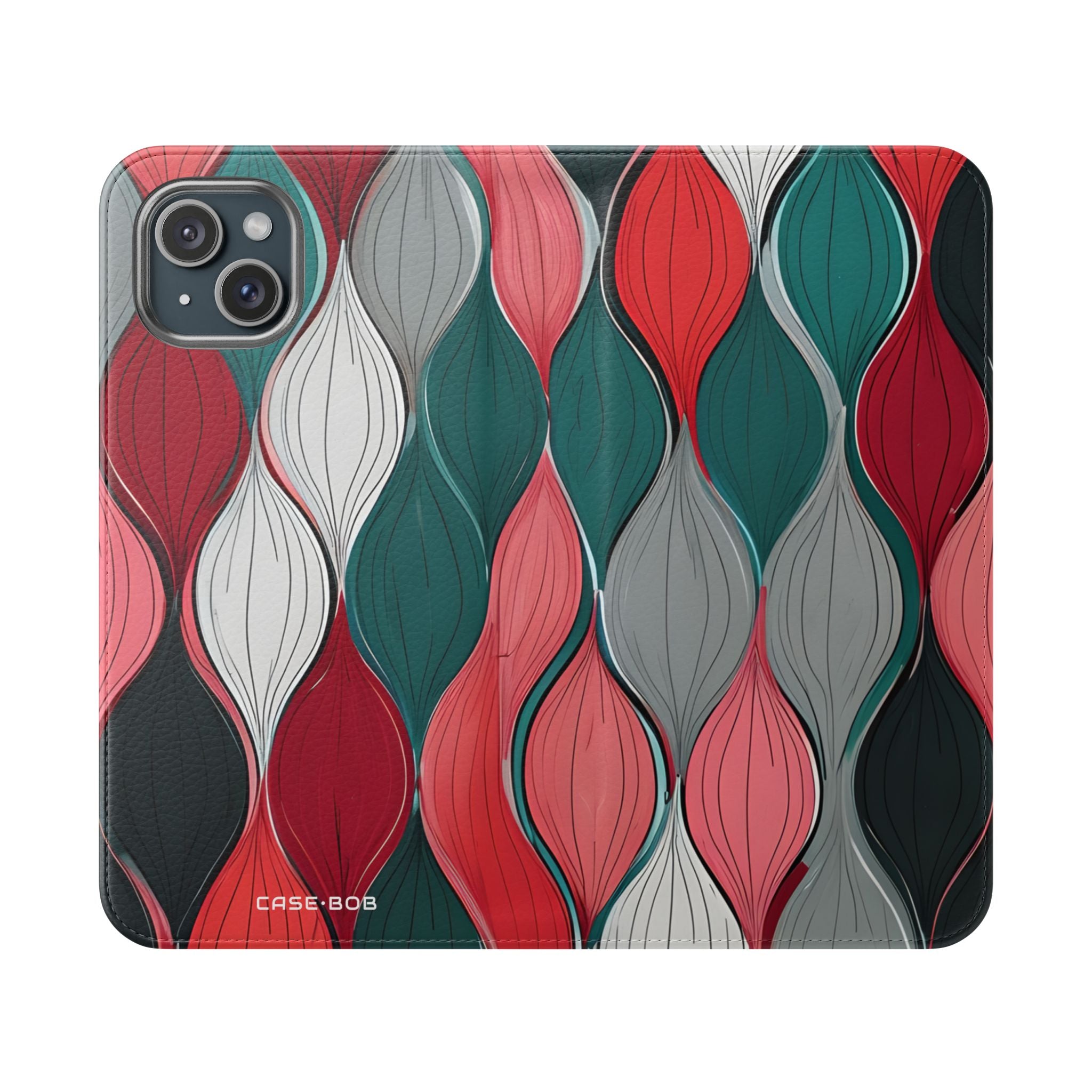 Leaf Spiral Pink - iPhone 15 Plus Case - Wallet