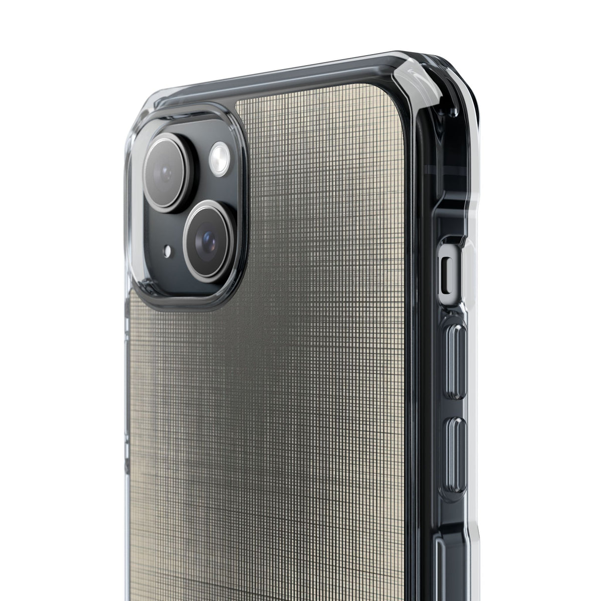 Beige Impact MagSafe Phone Case for iPhone - Carbon Screen Grid