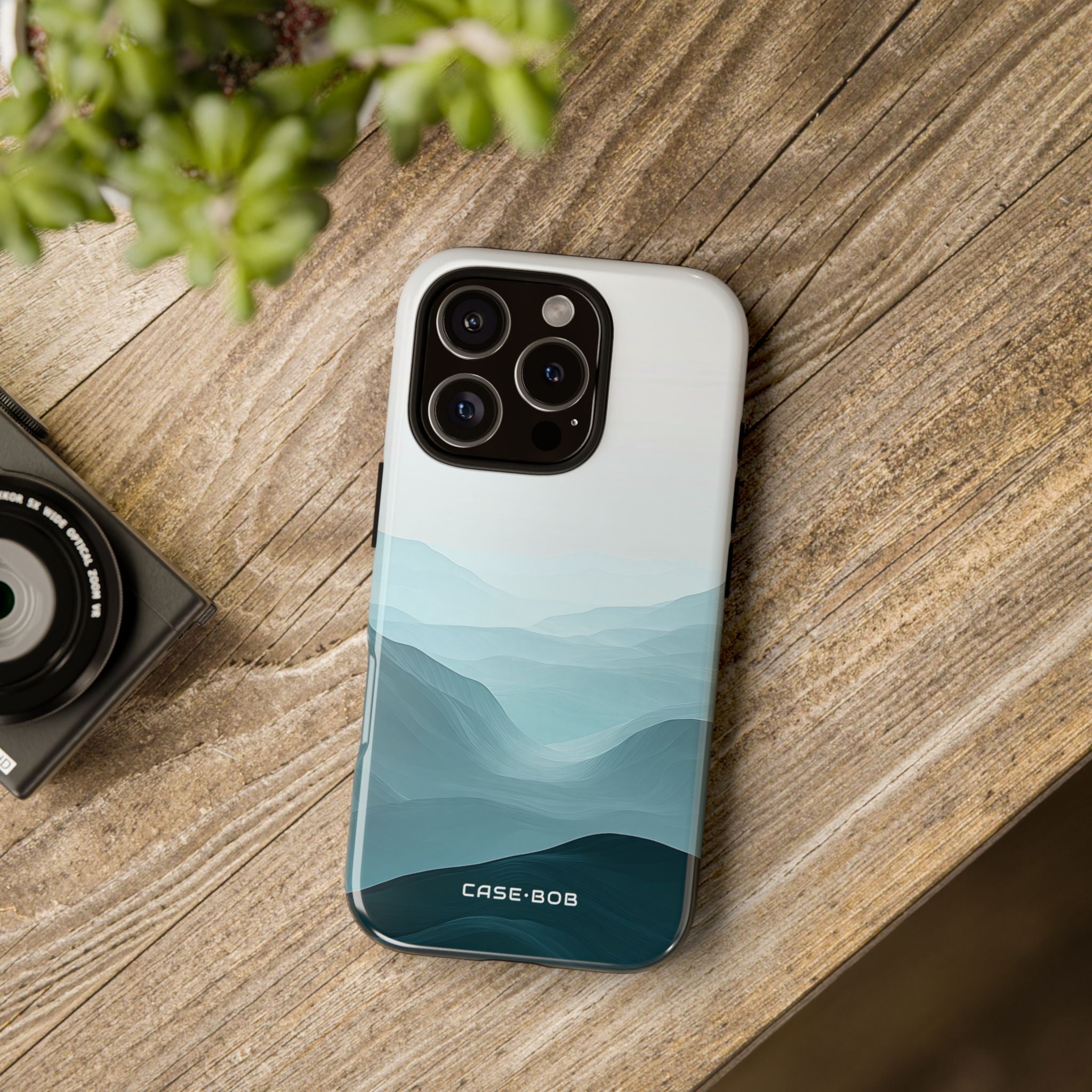 Teal Vein Wave iPhone 16 Pro Case - Tough