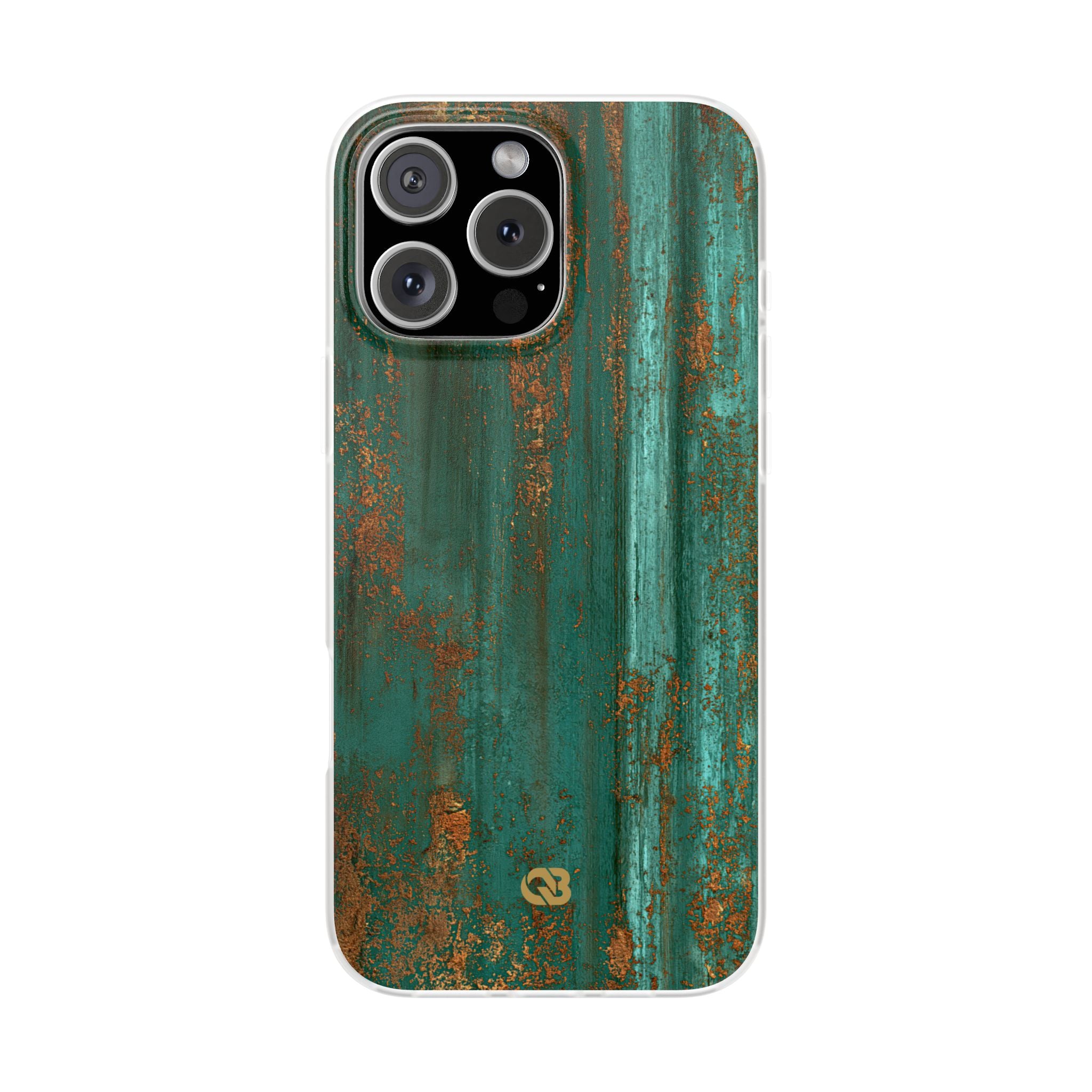 Teal Lite Phone Case for iPhone - Verdigris Copper Siding