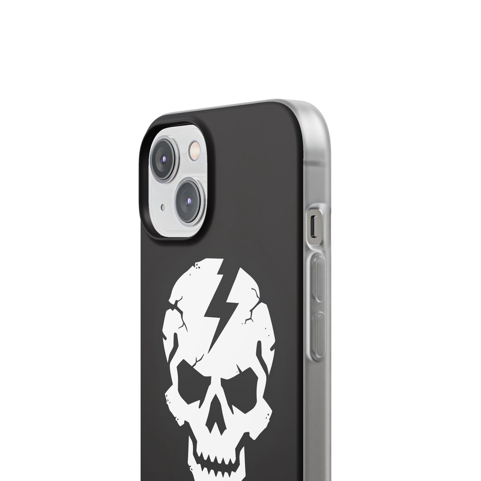 Shattered Bolt Skull · Soft Phone Case for iPhone