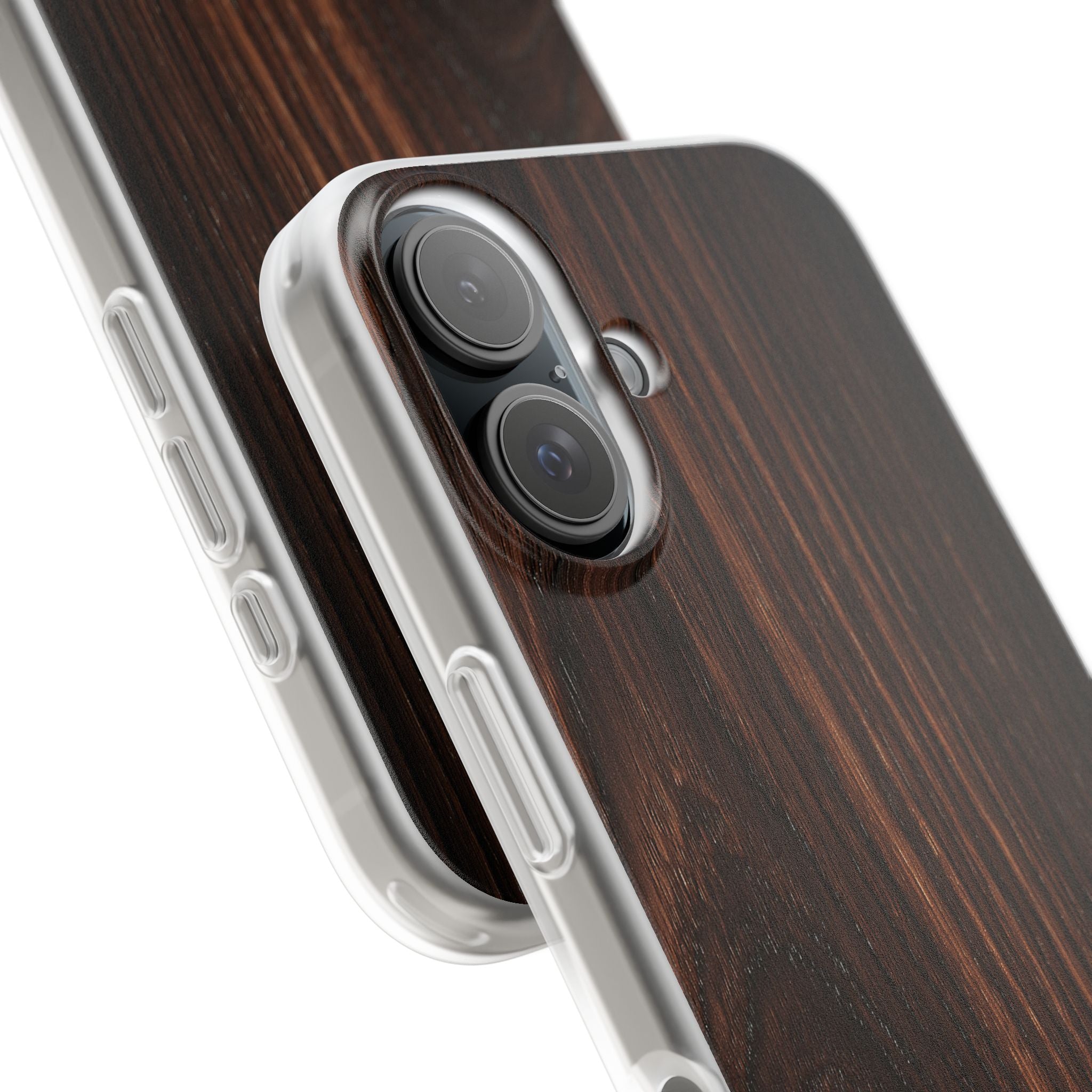 Brown Lite Phone Case for iPhone - Burnished Mahogany Grain