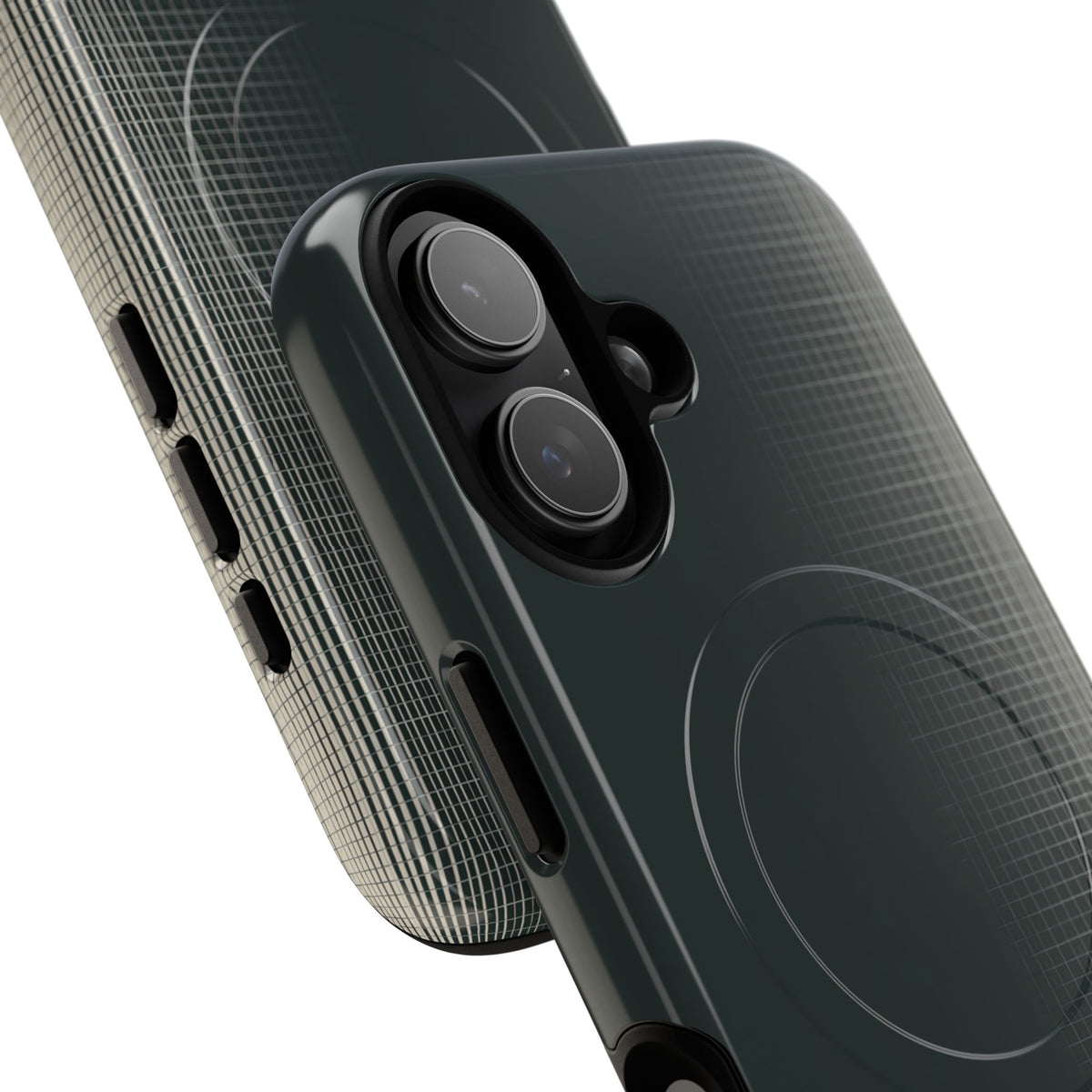 Grey Tough 2.0 Magsafe Phone Case for iPhone - Charcoal Tech Grid