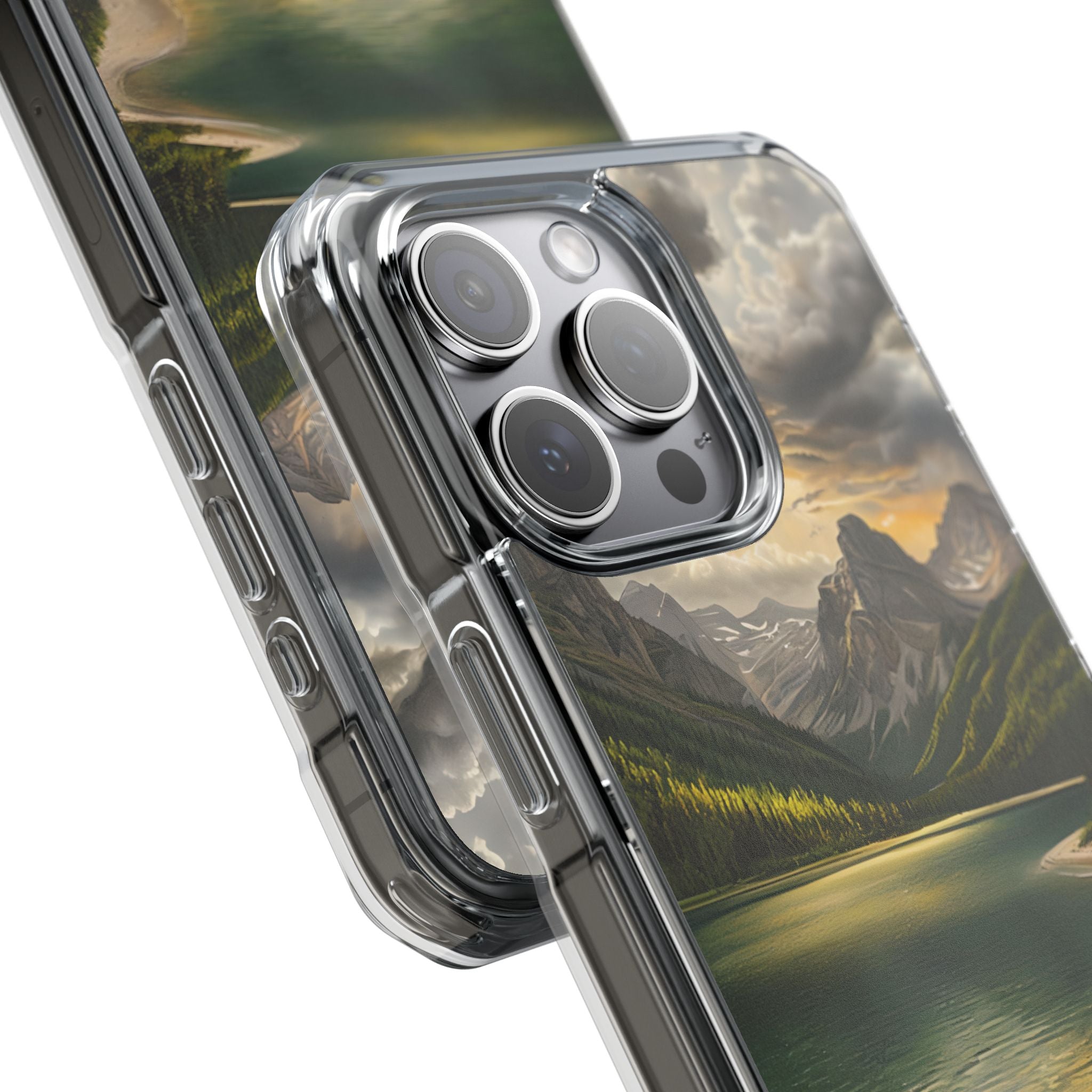 Gilded Mountain Lake · Coque de téléphone Impact pour iPhone · MagSafe