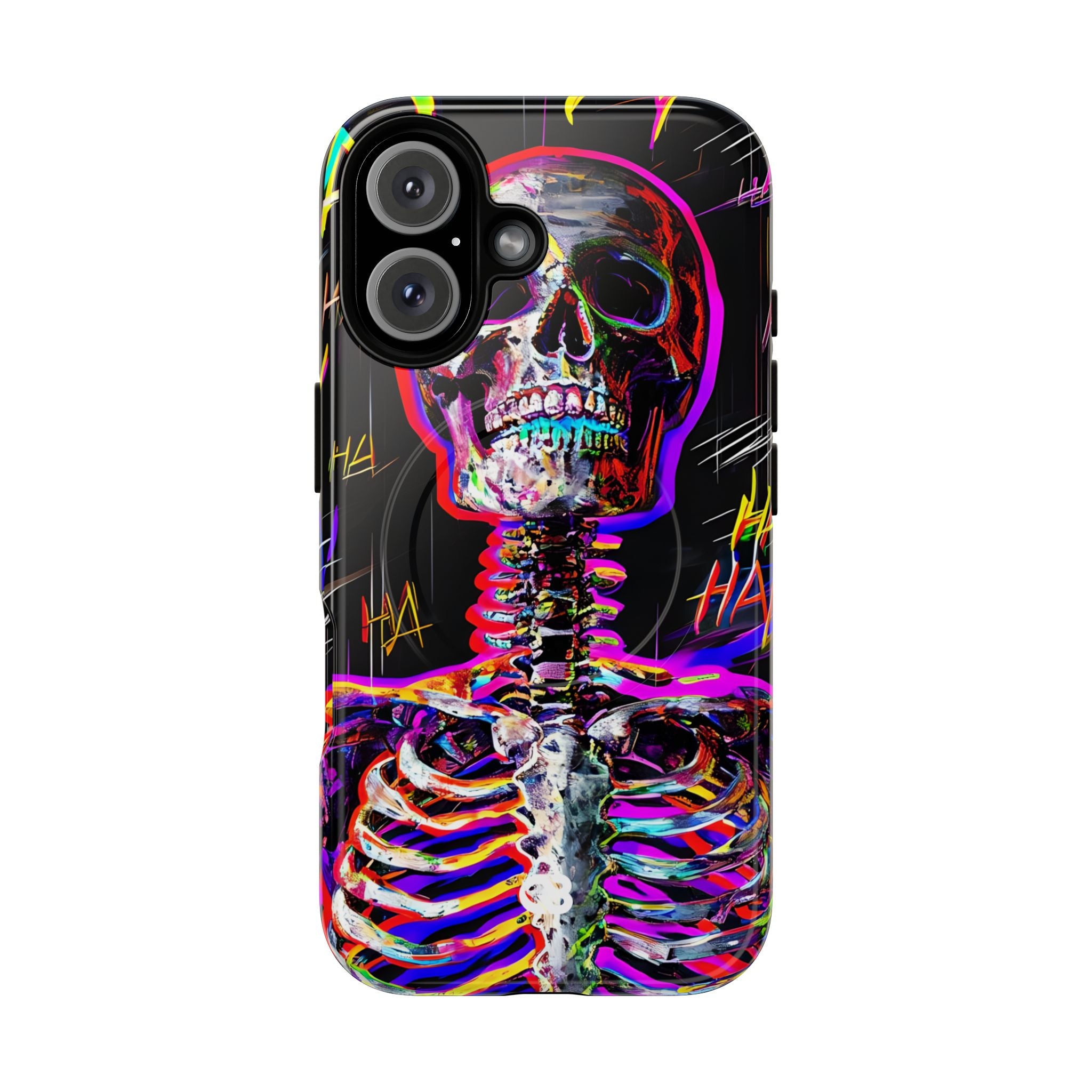 Neon Glitch Skeleton · Tough+ Coque de téléphone pour iPhone · Magsafe