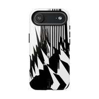 White Tough Phone Case for iPhone - Shattered Vector Spire