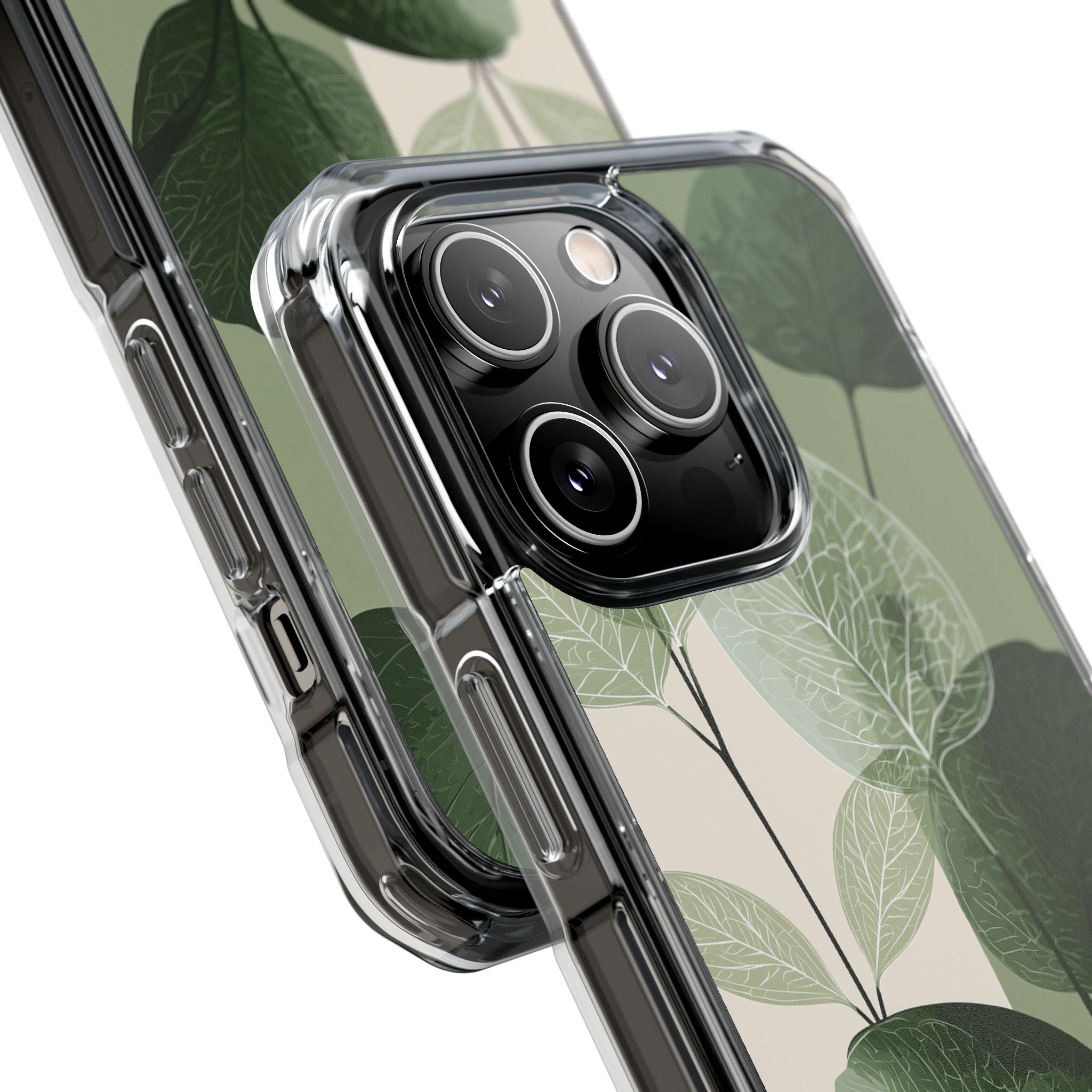 Green Impact MagSafe Phone Case for iPhone - Sage Leaf Skeletals