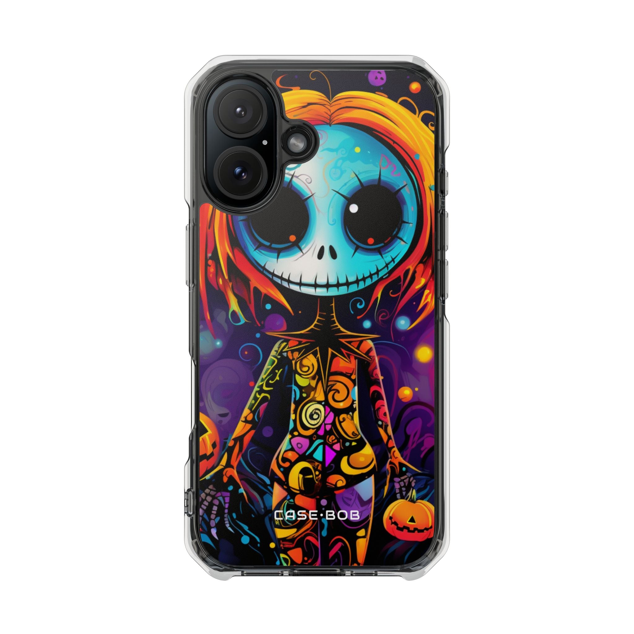 Blue Skull Swirl iPhone 16 Case - Impact - CASE•BOB
