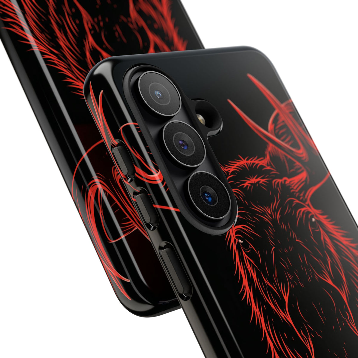Crimson Horizon Moose · Tough Phone Case for Samsung · Black
