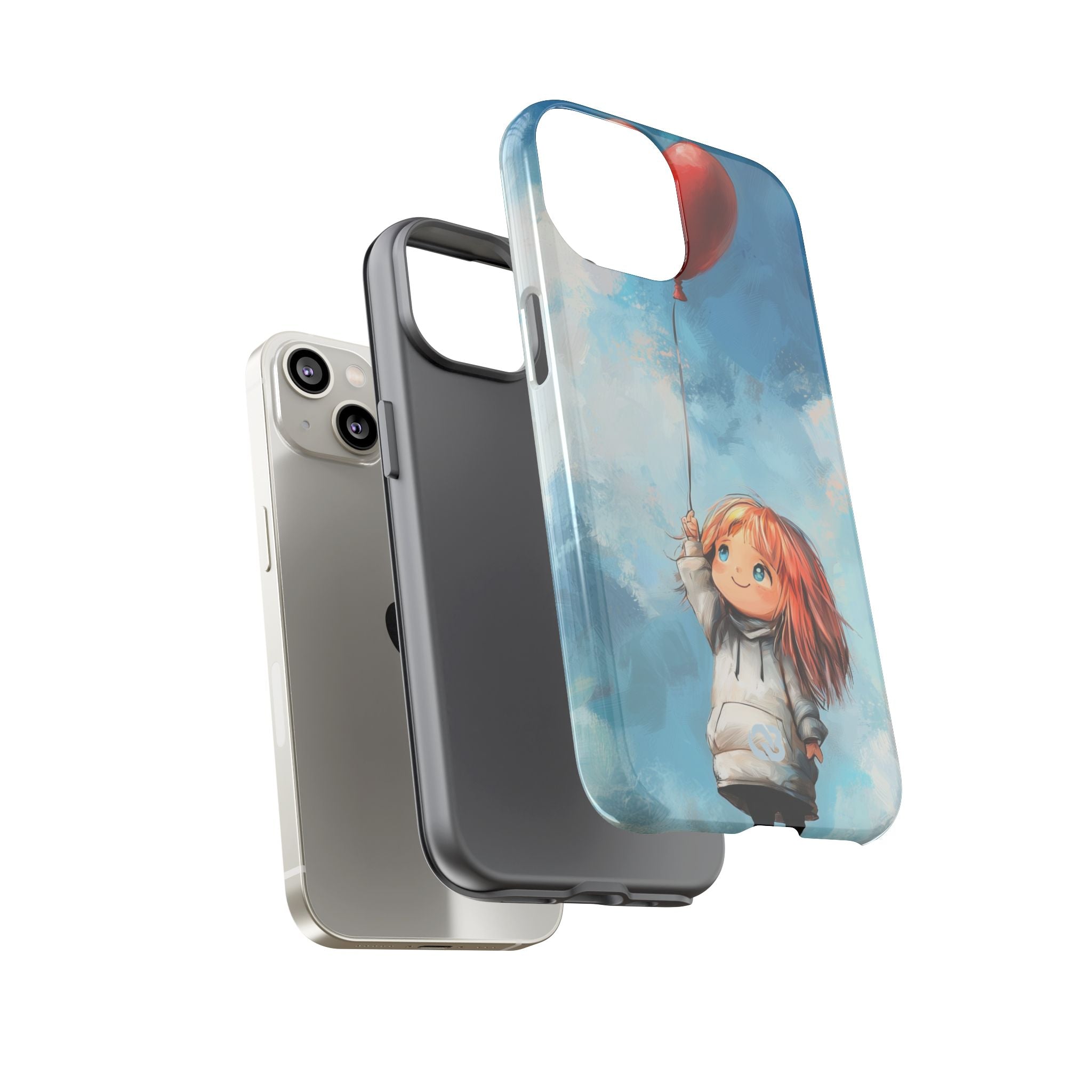 Crimson Heart Sky · Tough Phone Case for iPhone