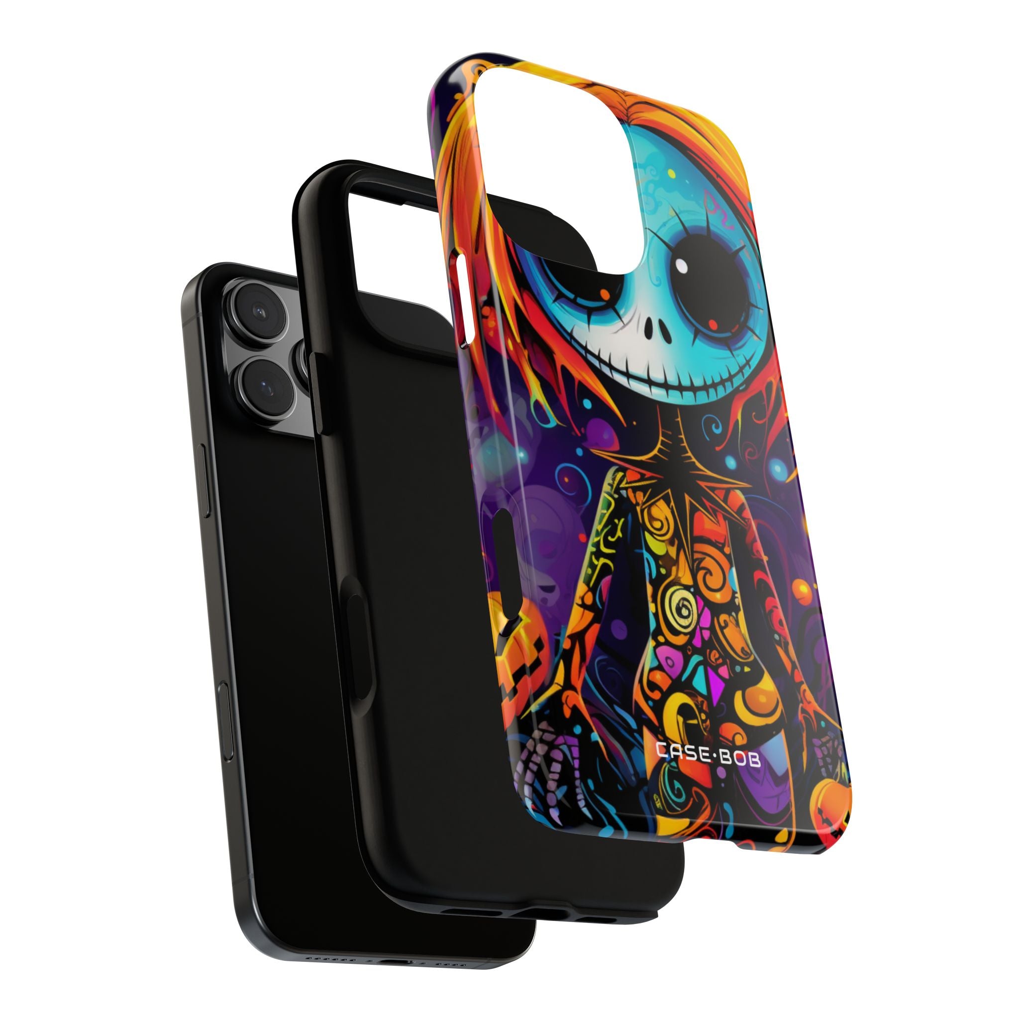 Blue Skull Swirl iPhone 16 Pro Max Case - Tough - CASE•BOB