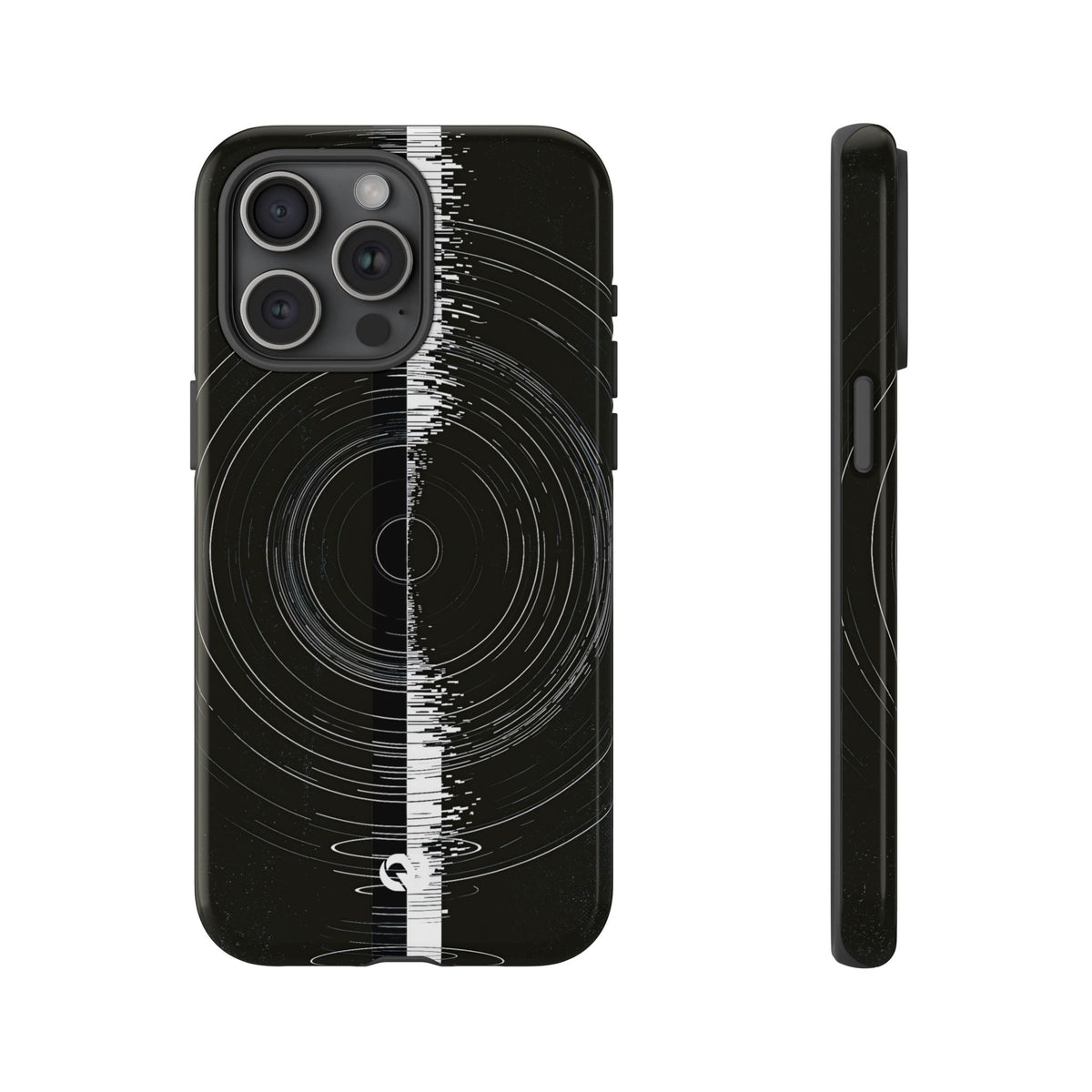 Black Tough Phone Case for iPhone - Obsidian Orbital Signal