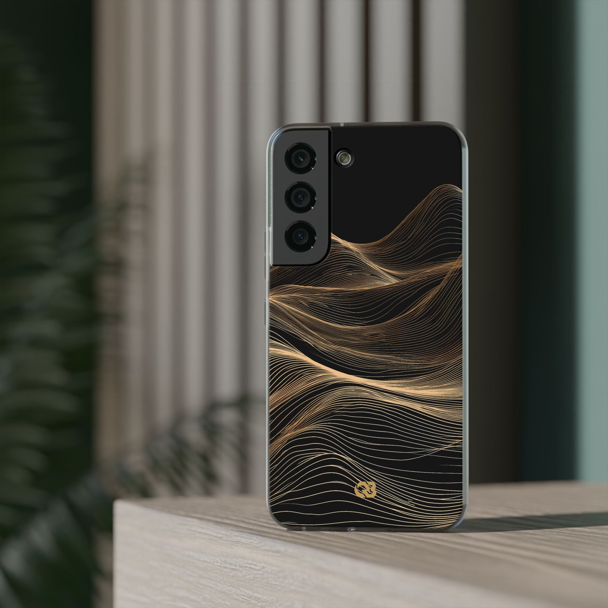 Black Lite Phone Case for Samsung - Copper Topo Ridge