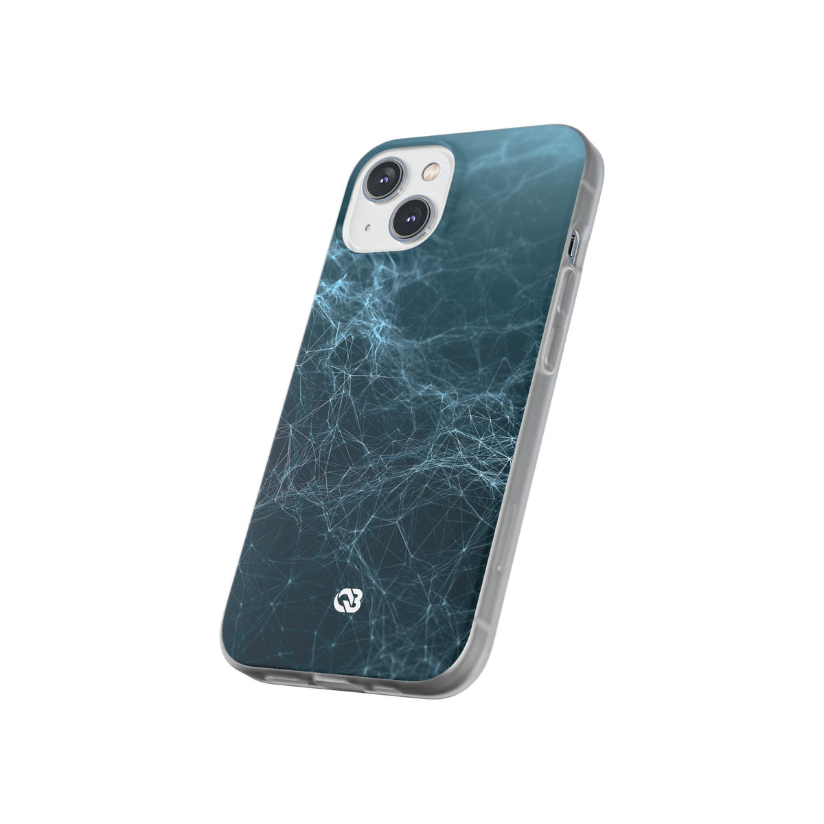 Teal Lite Phone Case for iPhone - Arctic Neural Mesh