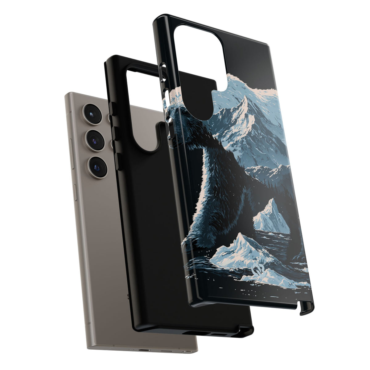 Nordic Arctic Bear · Tough Phone Case for Samsung · Black