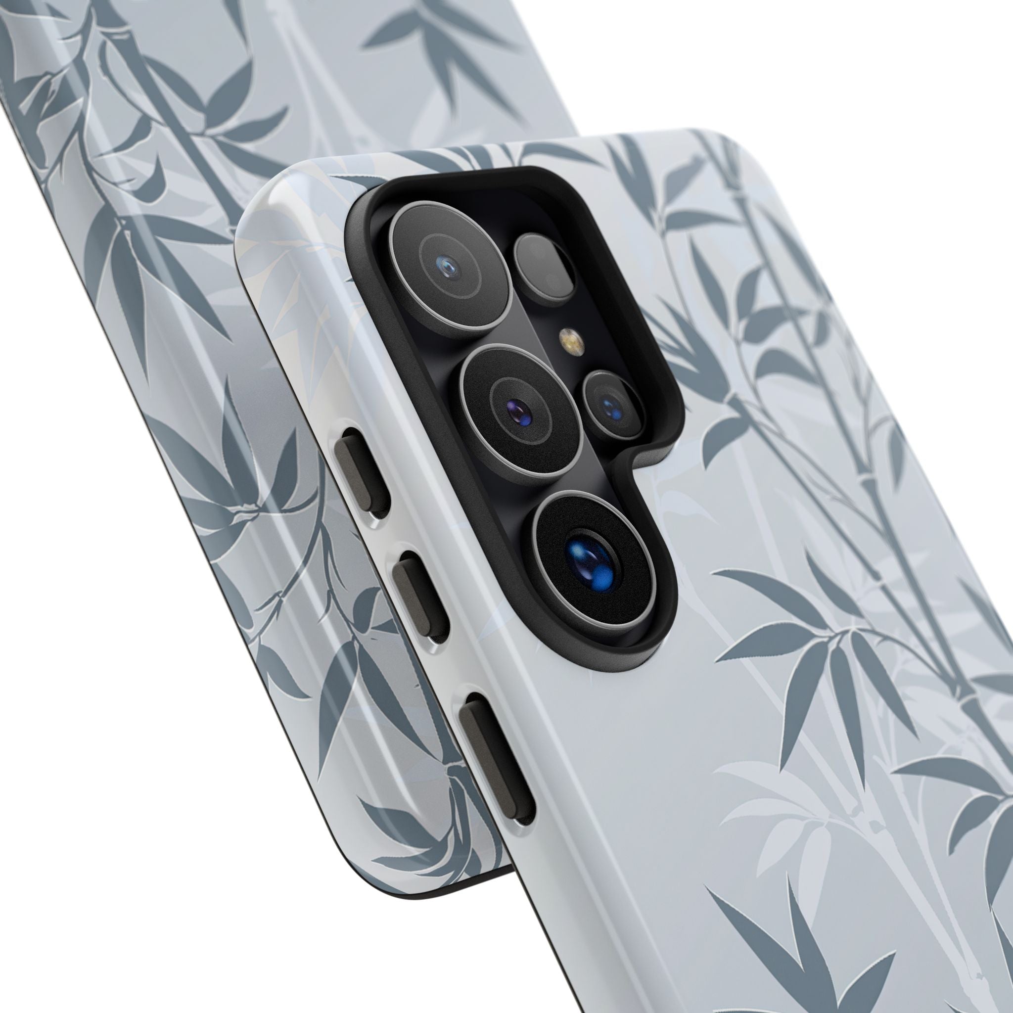 Blue Tough Phone Case for Samsung - Slate Bamboo Shadow