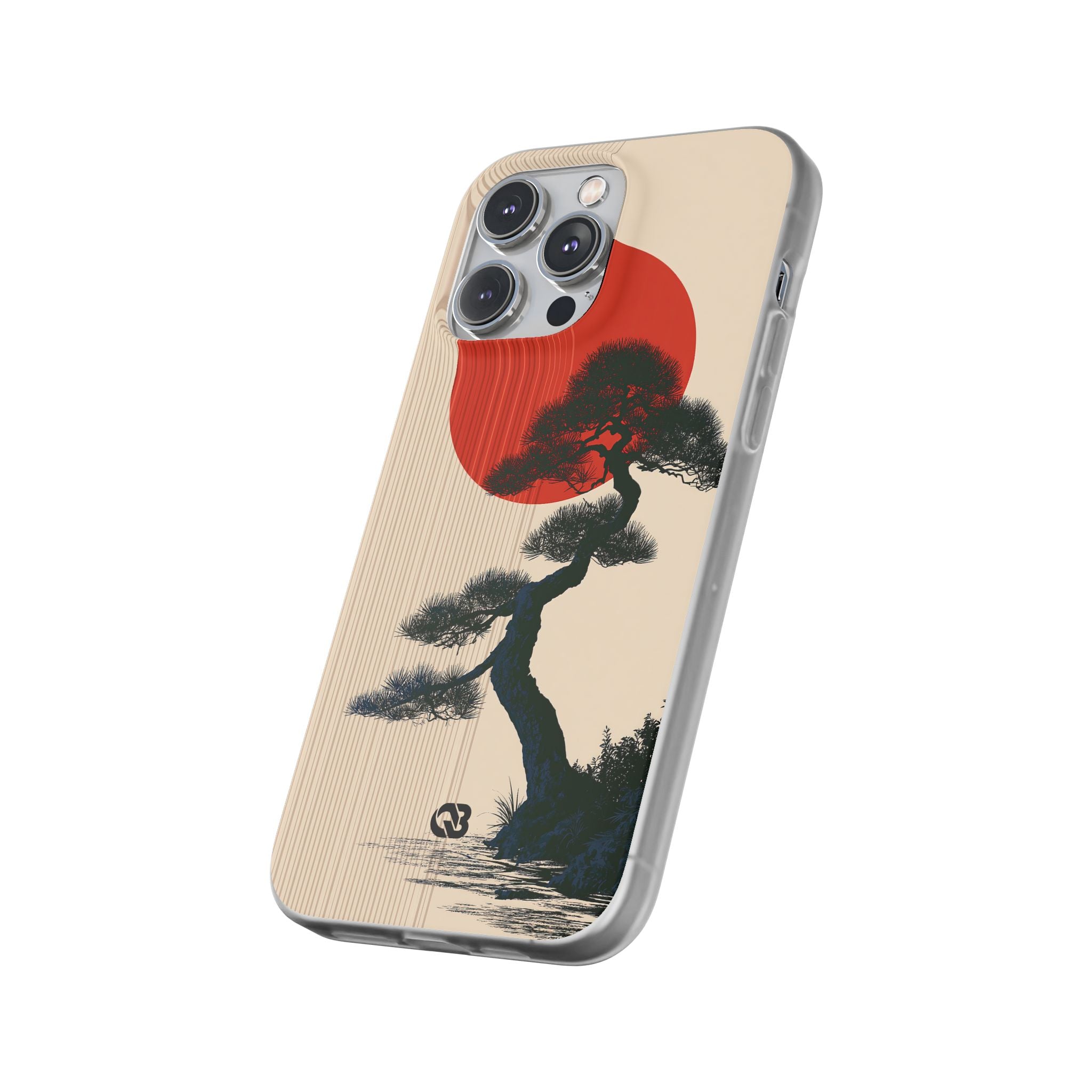 Beige Lite Phone Case for iPhone - Kyoto Crimson Pine