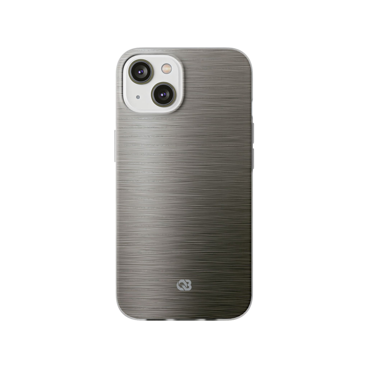 Grey Lite Phone Case for iPhone - Brushed Industrial Steel