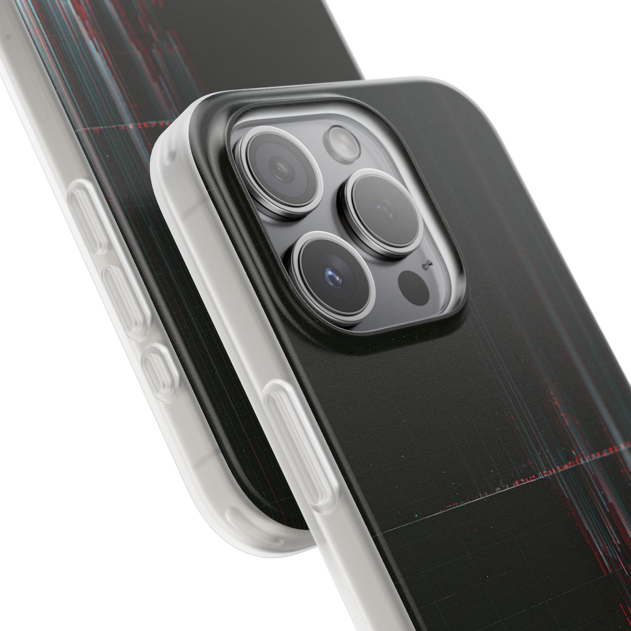 Black Lite Phone Case for iPhone - Corrupted Data Stream