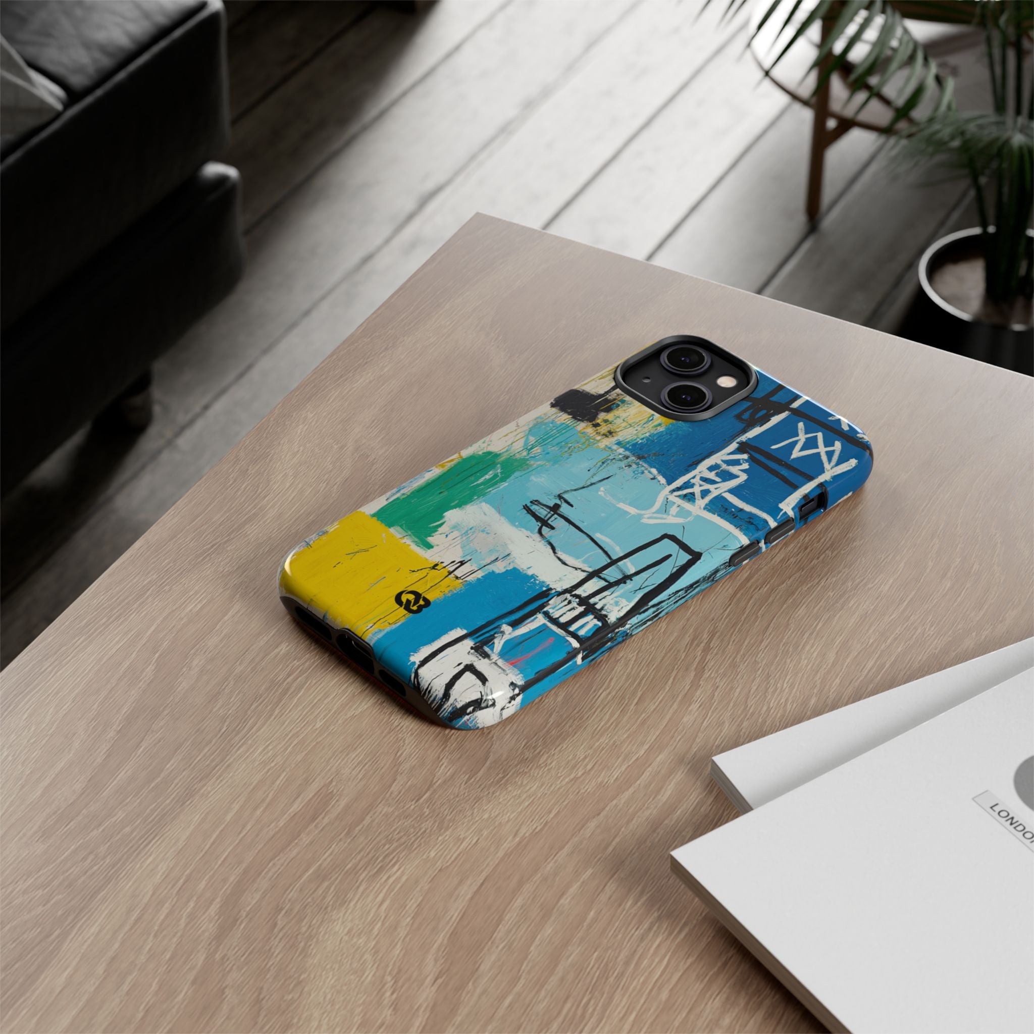 Azure Urban Scribble · Tough Phone Case for iPhone