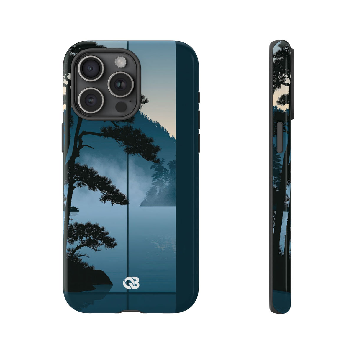 Misty Pine Horizon · Tough Phone Case for iPhone · Teal