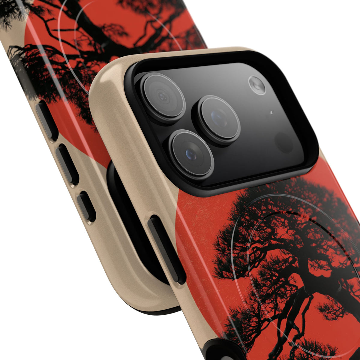 Crimson Pine Solitude · Tough 2.0 Magnetic Phone Case for iPhone · Beige