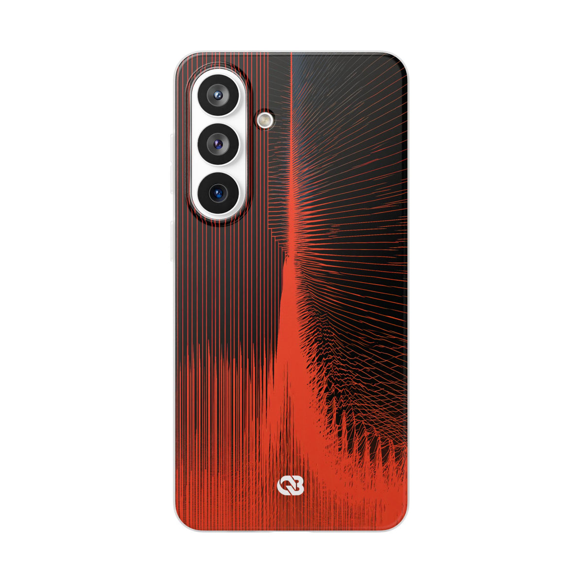 Red Lite Phone Case for Samsung - Crimson Frequency Pulse