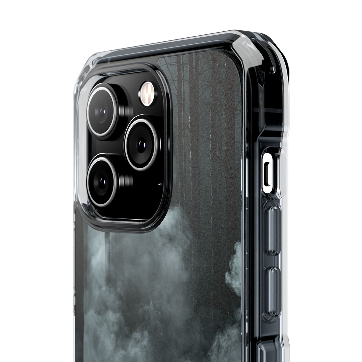 Shadowed Pine Mist · Clear Impact Magnetic Phone Case for iPhone · Black