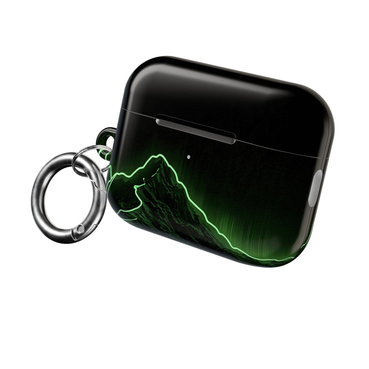 Nordic Mountain Contour · Hard Case for AirPods & AirPods Pro · Black