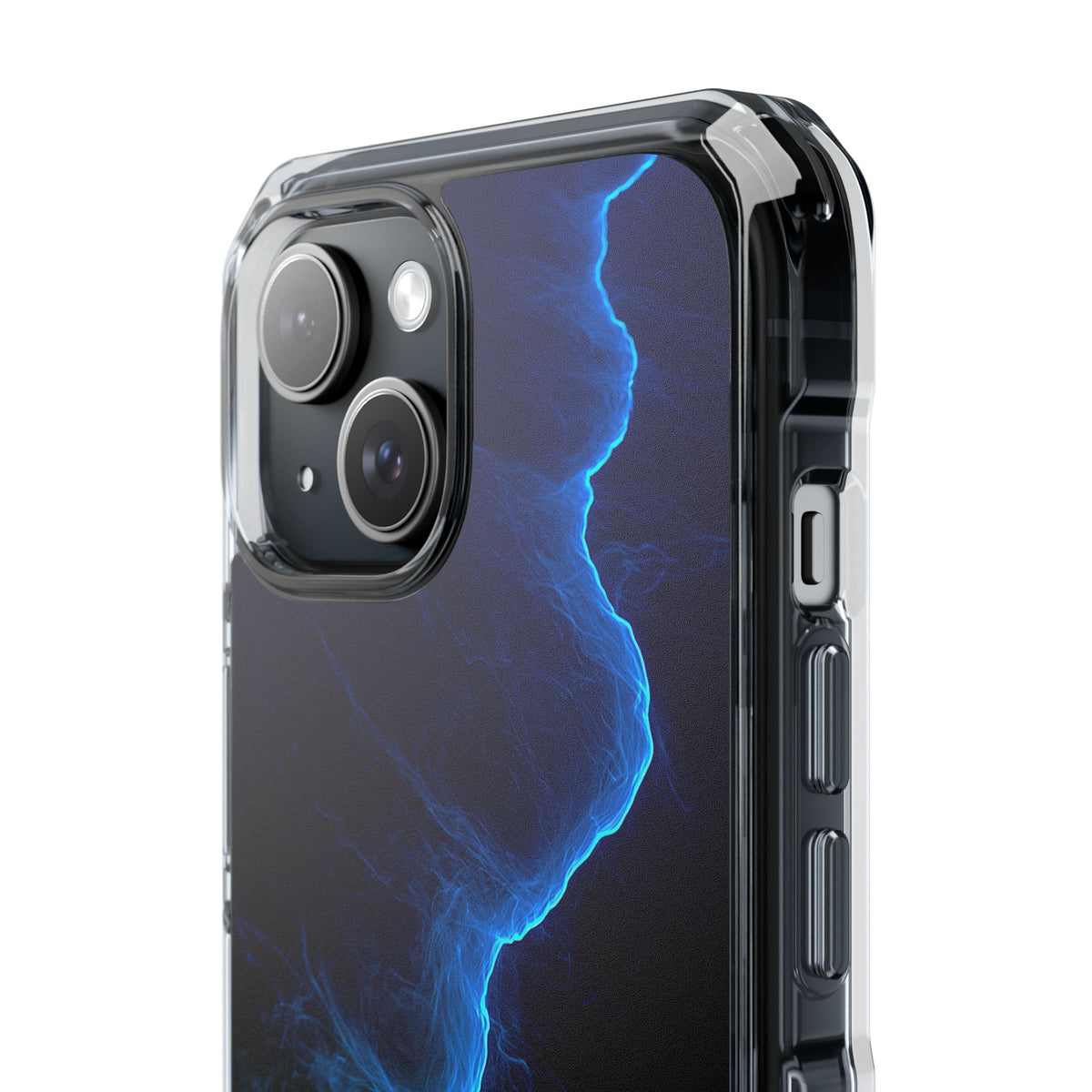 Electric Azure Drift · Clear Impact Magnetic Phone Case for iPhone · Blue