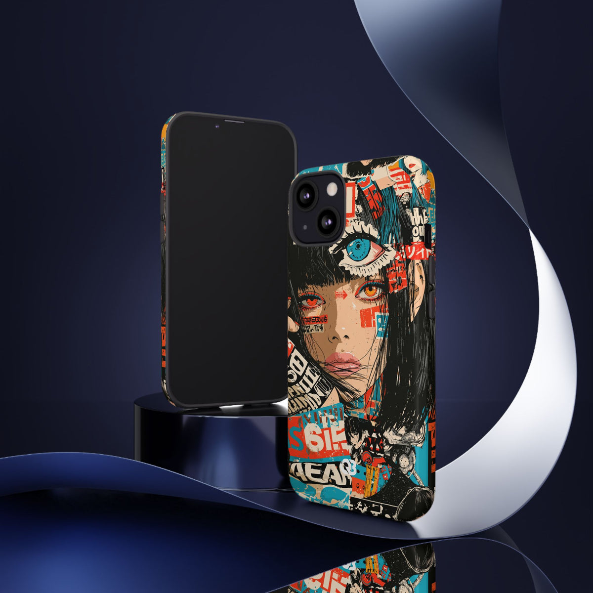 Shibuya Street Collage · Tough Phone Case for iPhone · Red