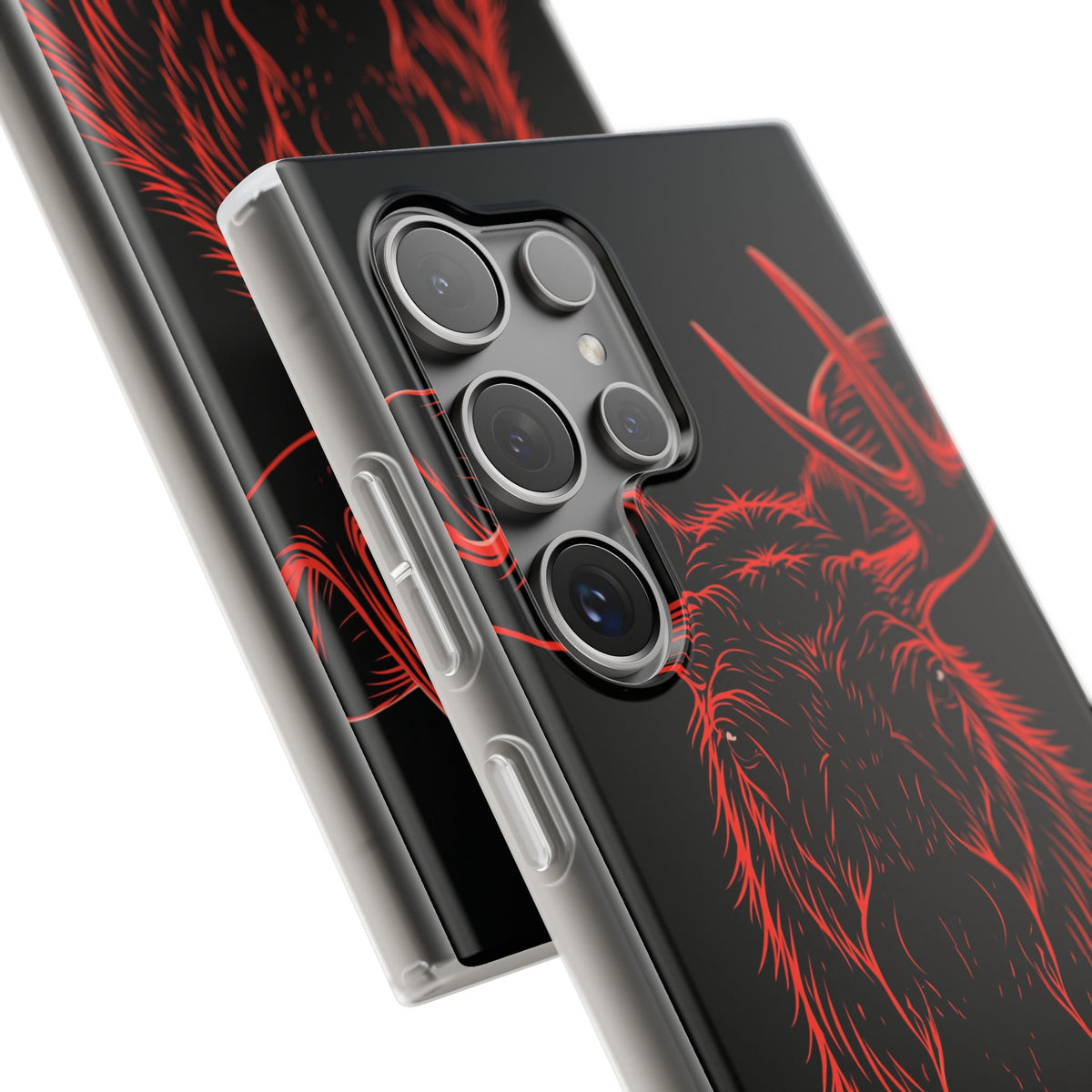 Crimson Horizon Moose · Lite Phone Case for Samsung · Black