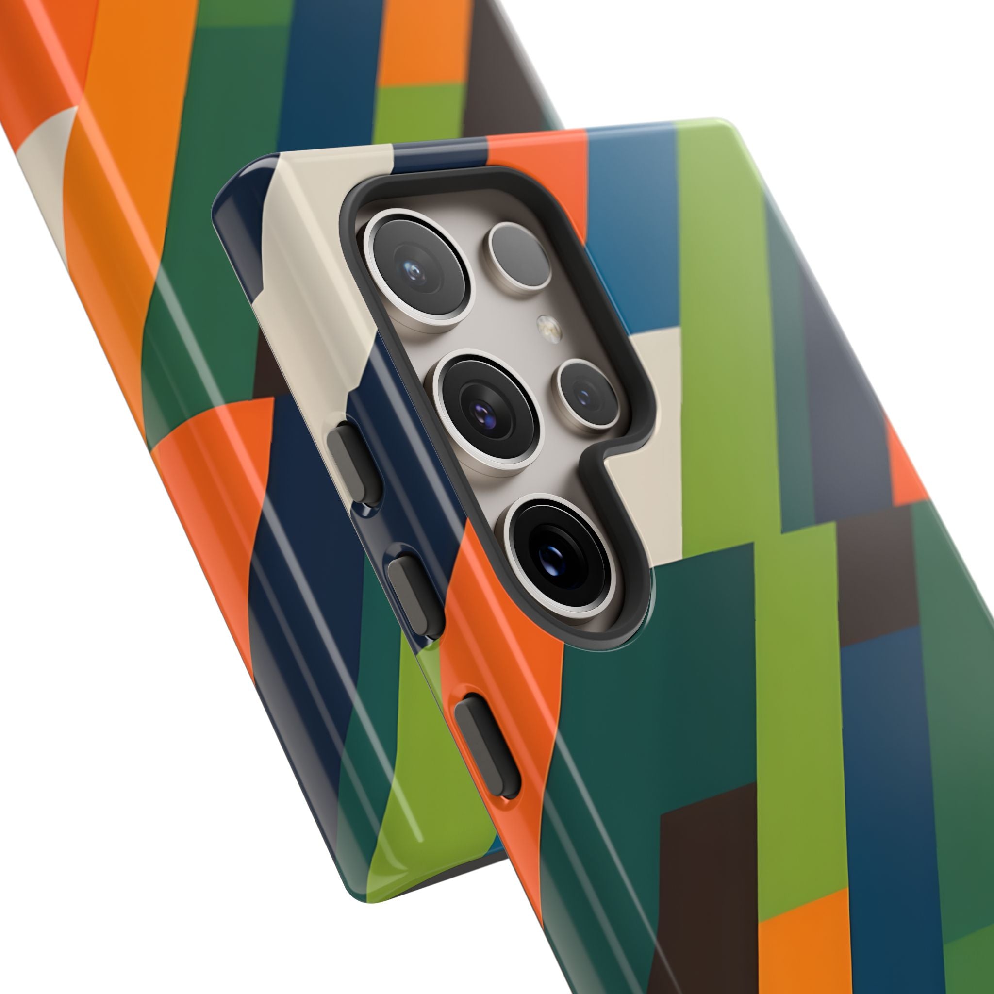 Angled Retro Mosaic · Tough Handyhülle für Samsung