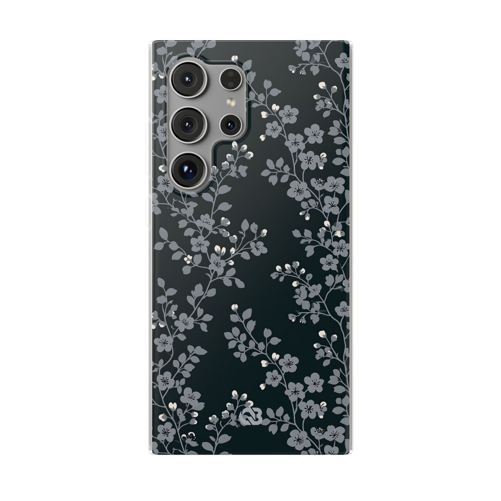 Black Lite Phone Case for Samsung - Midnight Slate Blossom