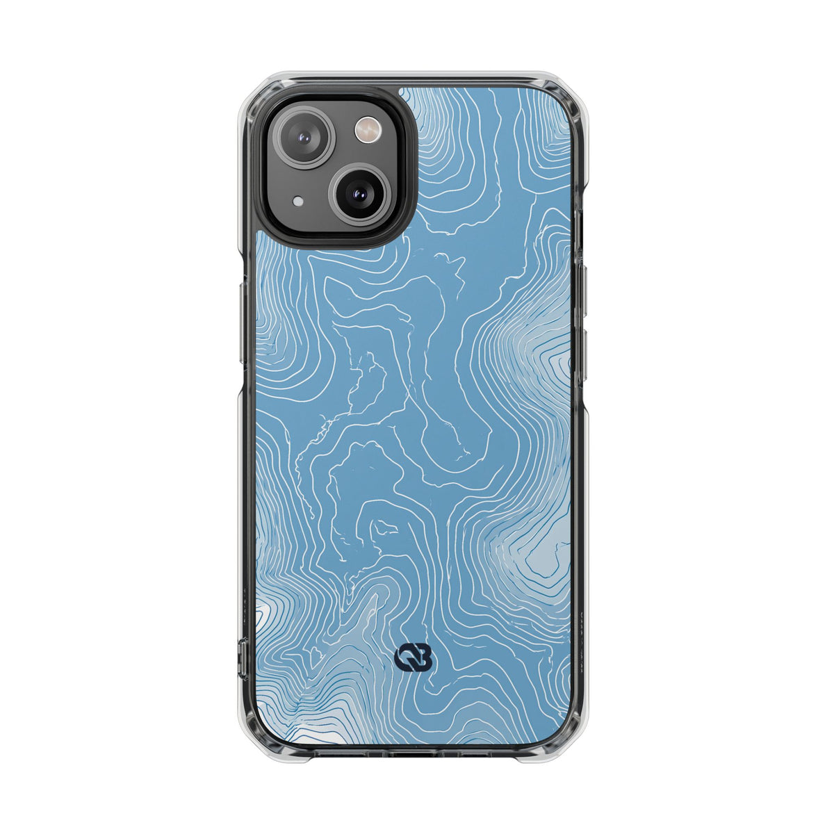 Blue Impact MagSafe Phone Case for iPhone - Glacial Ridge Topo