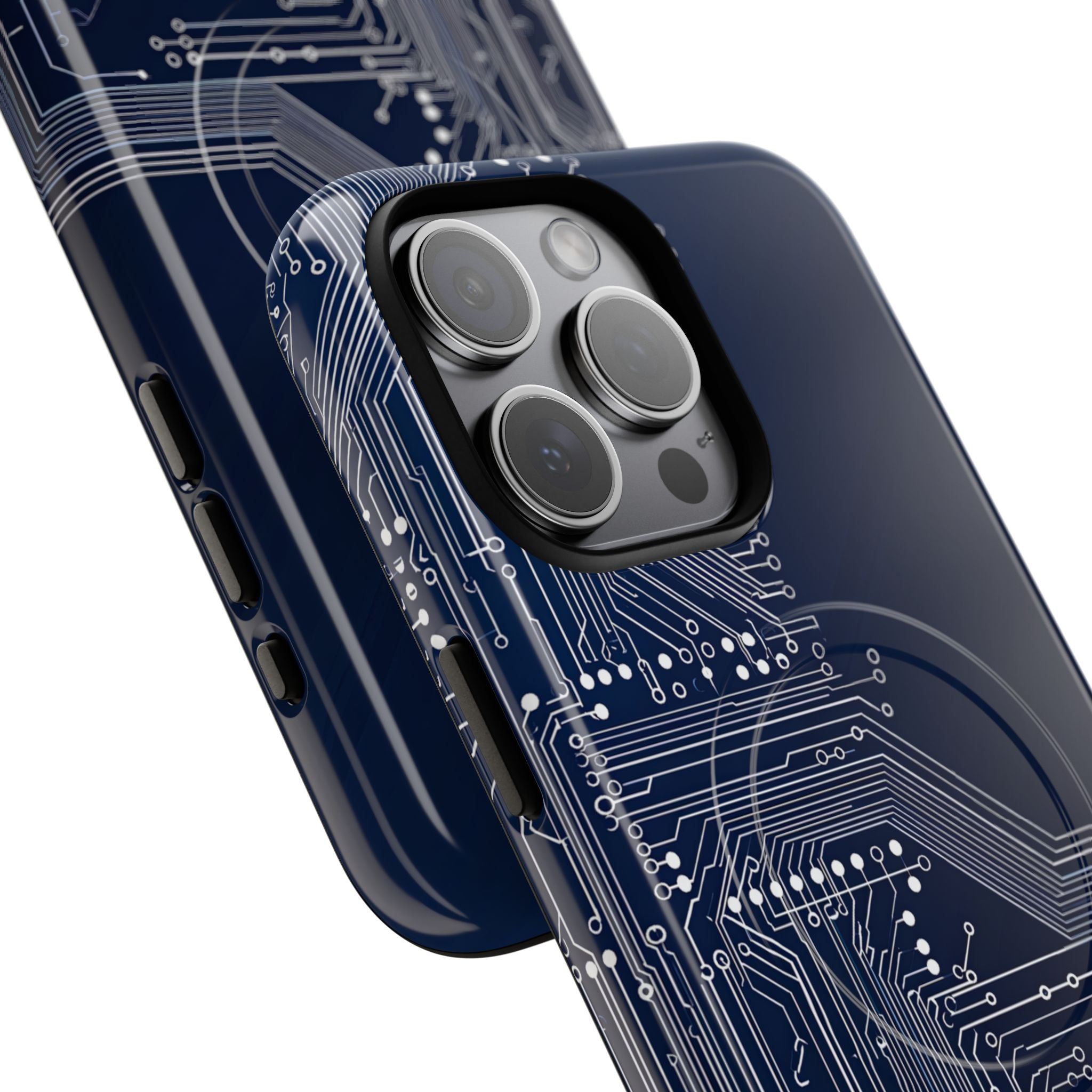 Blue Tough 2.0 Magsafe Phone Case for iPhone - Cobalt Data Stream