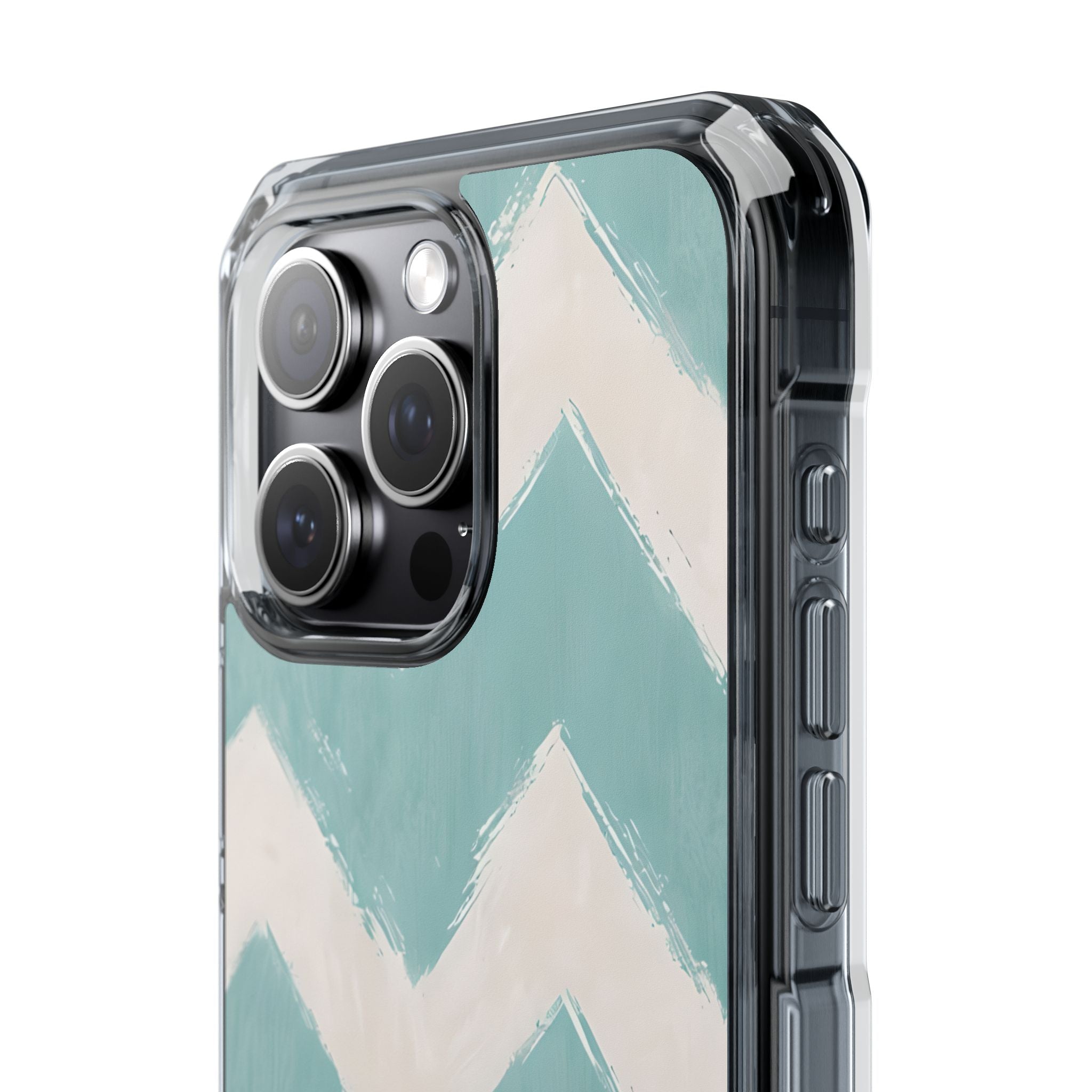 Teal Painted Chevron · Custodia Impact per iPhone · Magsafe