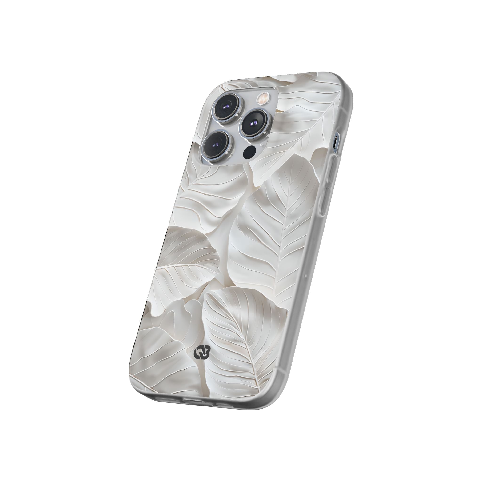 Sculpted Ivory Leaves · Soft Phone Case for iPhone