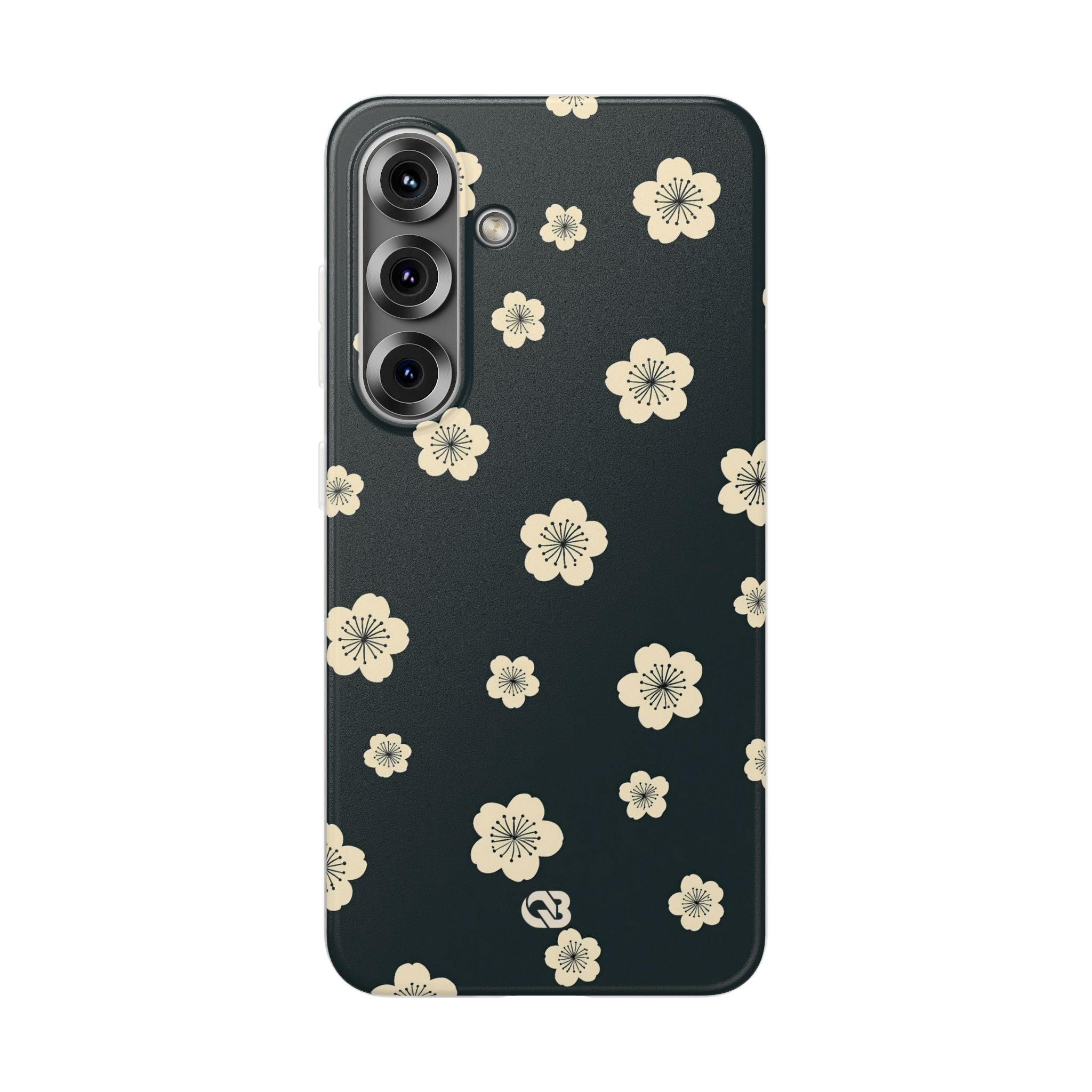Teal Lite Phone Case for Samsung - Obsidian Cream Petals