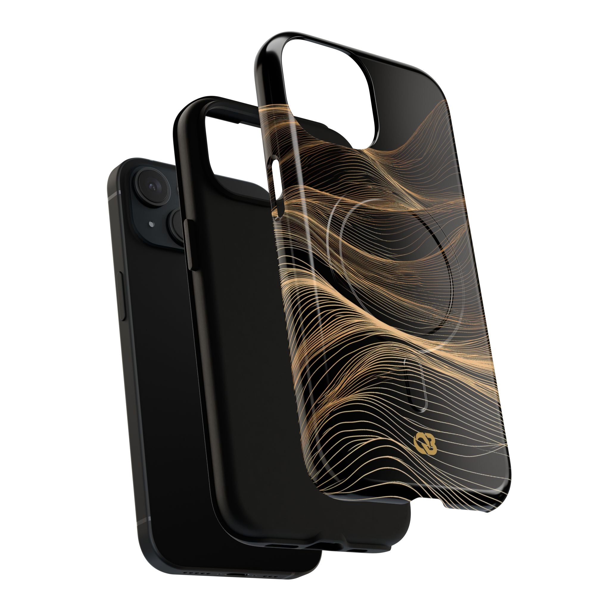 Black Tough 2.0 Magsafe Phone Case for iPhone - Copper Topo Ridge