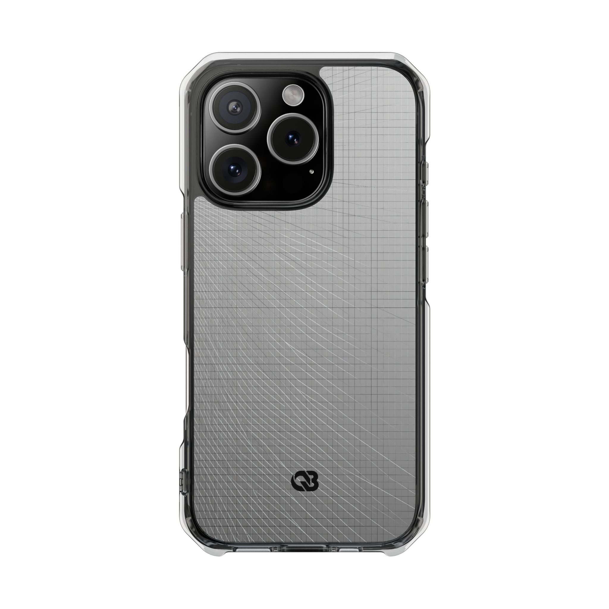 Grey Impact MagSafe Phone Case for iPhone - Chrome Mesh Warp