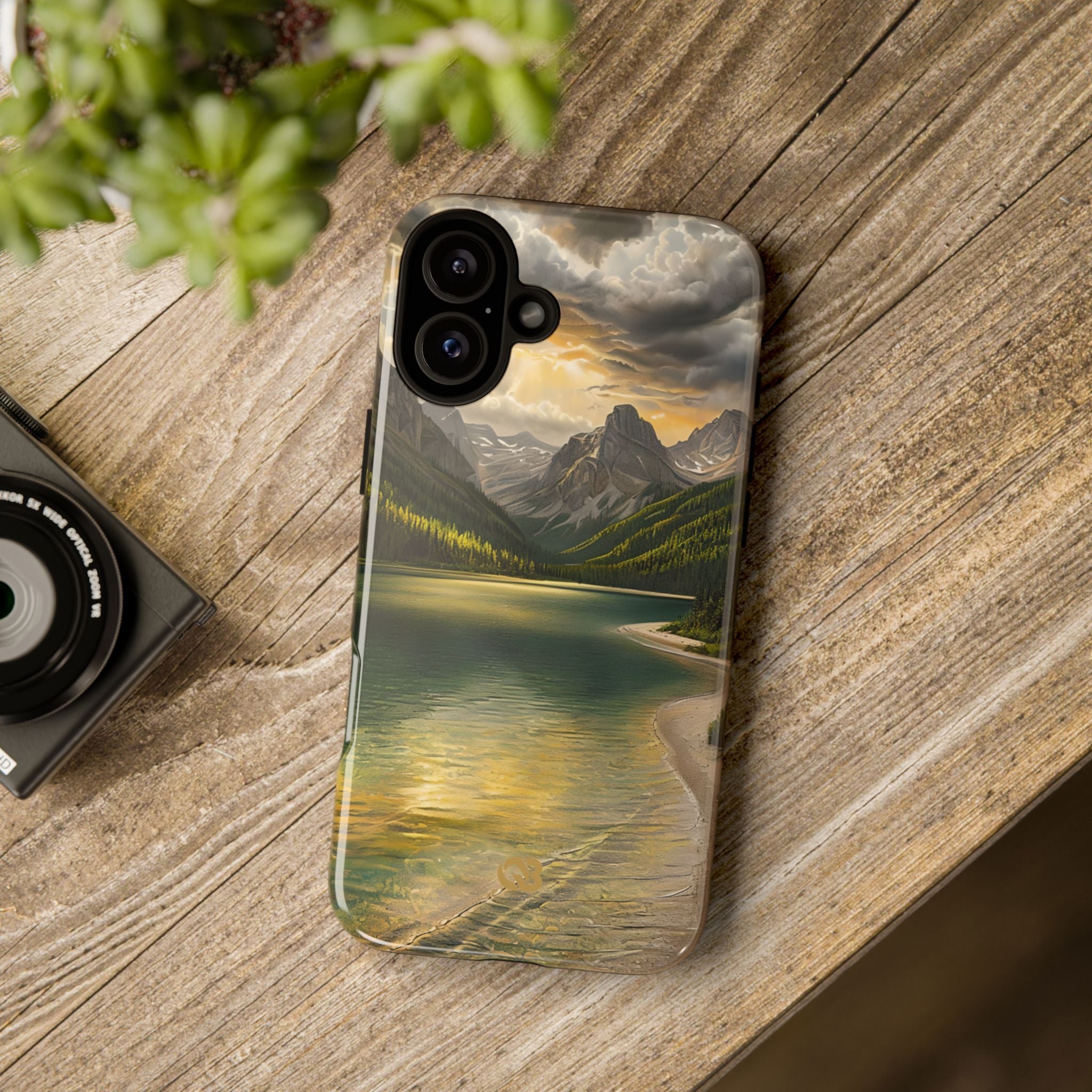 Gilded Mountain Lake · Tough Phone Case for iPhone