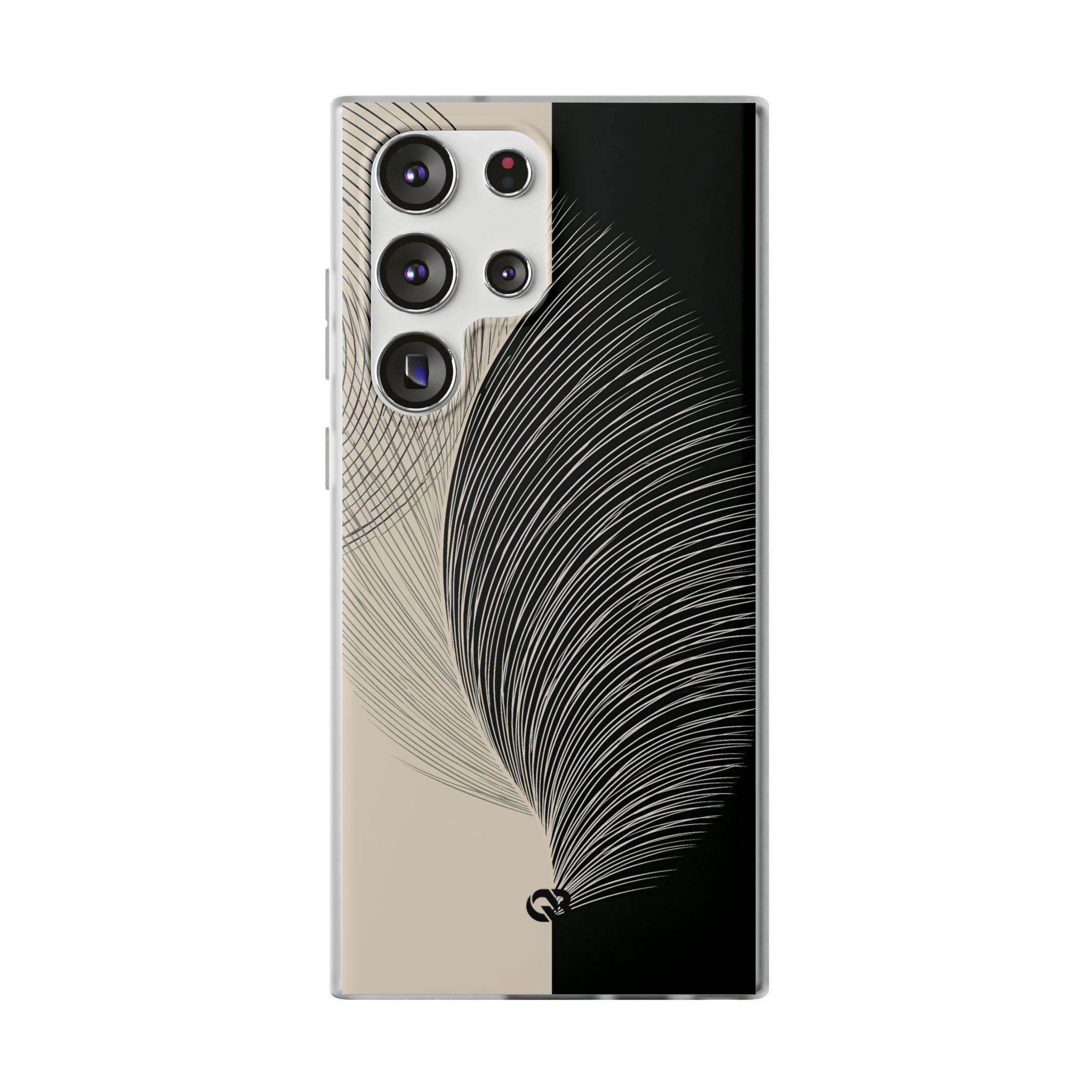 Beige Lite Phone Case for Samsung - Obsidian Cream Plume